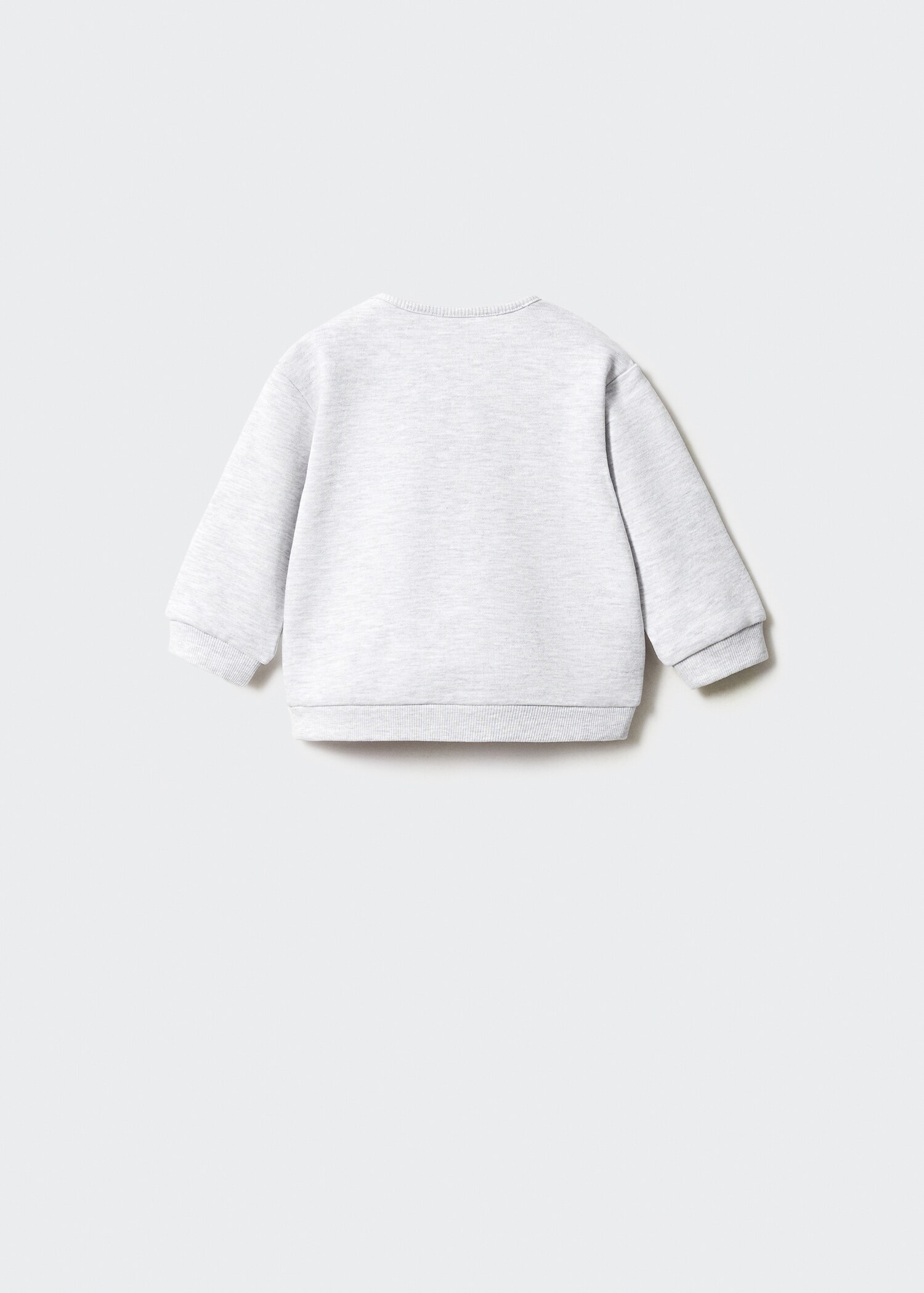 Gemustertes Sweatshirt mit Tasche - Rückseite des Artikels