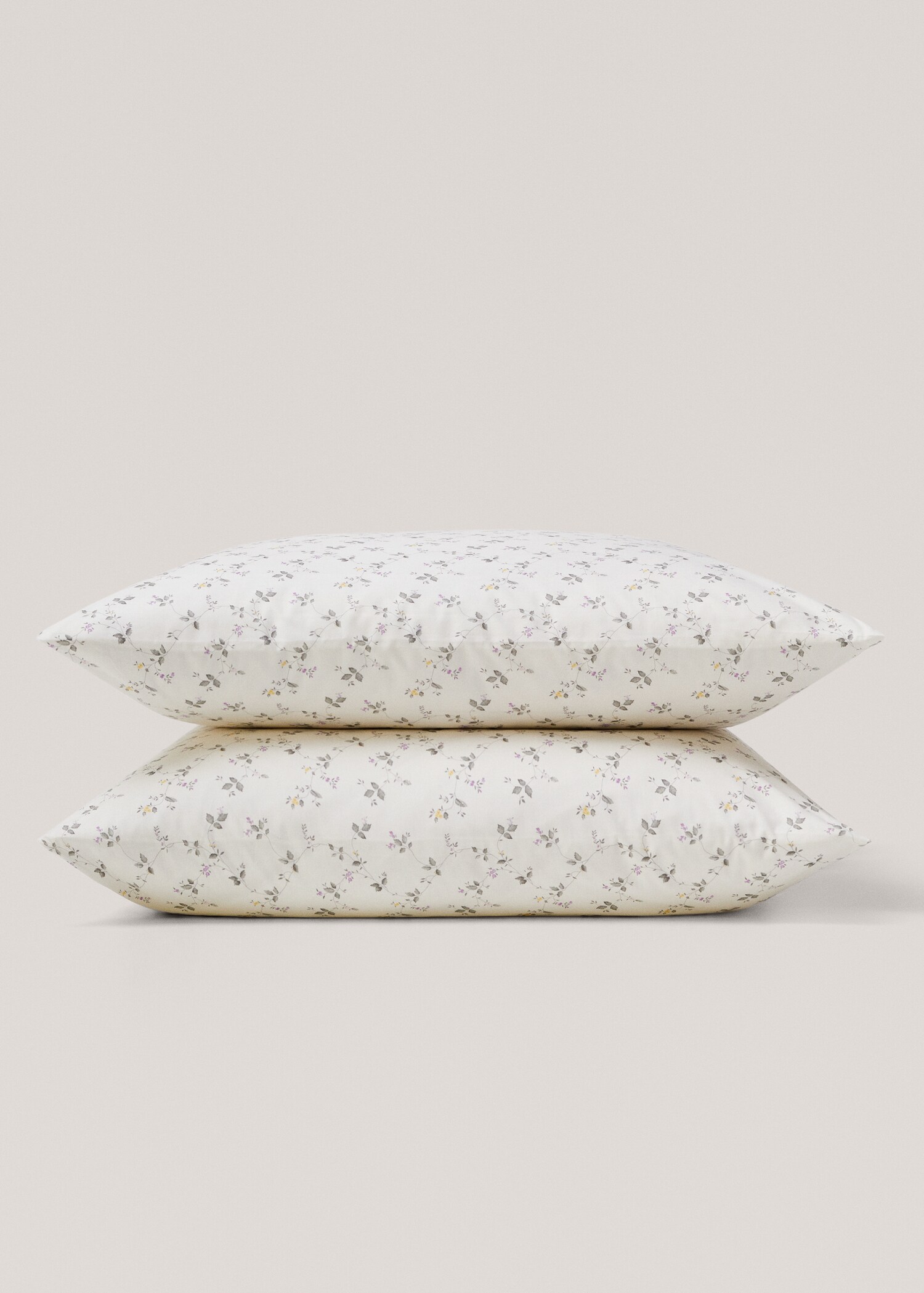 Floral-print cushion cover 60x60cm - Details of the article 1
