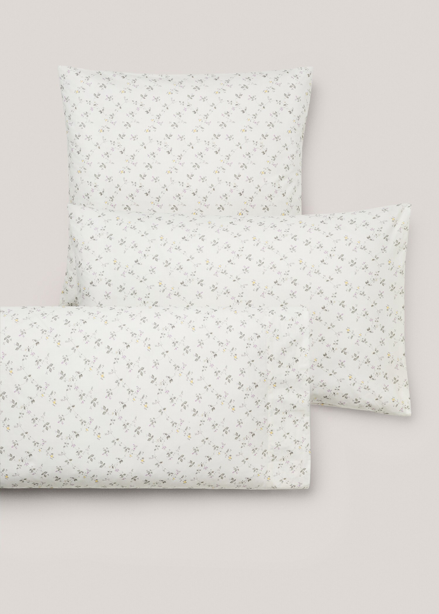 Floral-print cushion cover 60x60cm - Details of the article 4