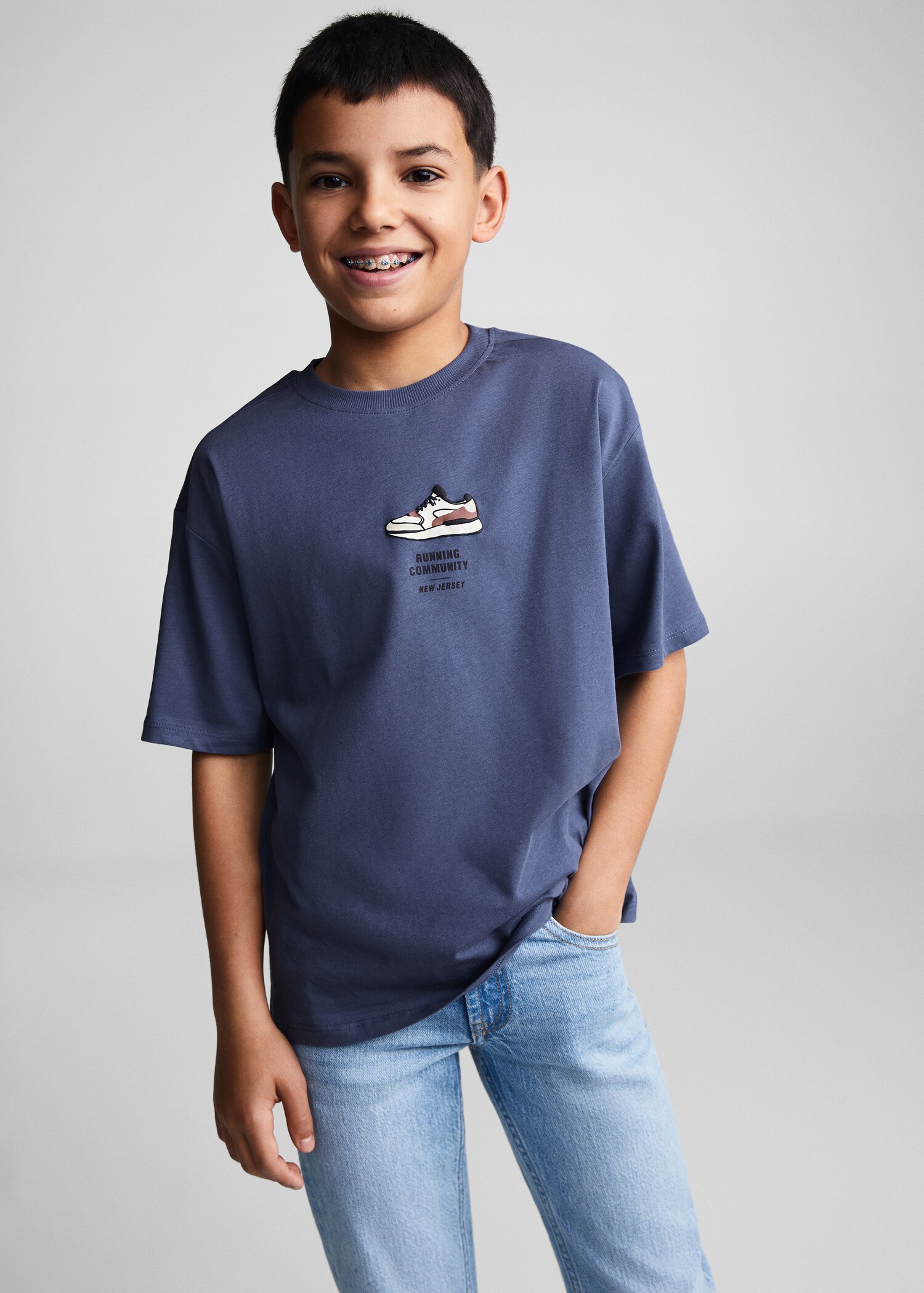 Message cotton T-shirt - Medium plane