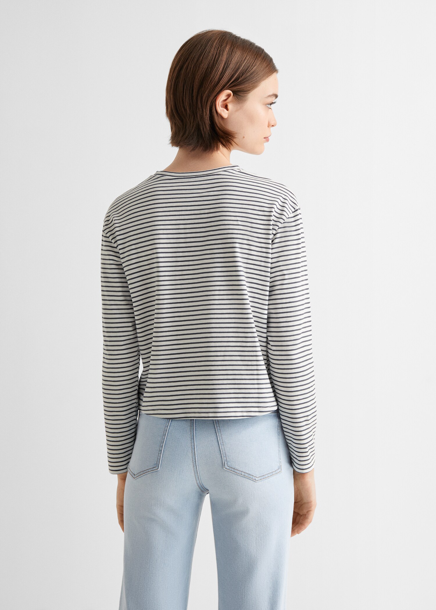 Striped long sleeves t-shirt - Reverse of the article