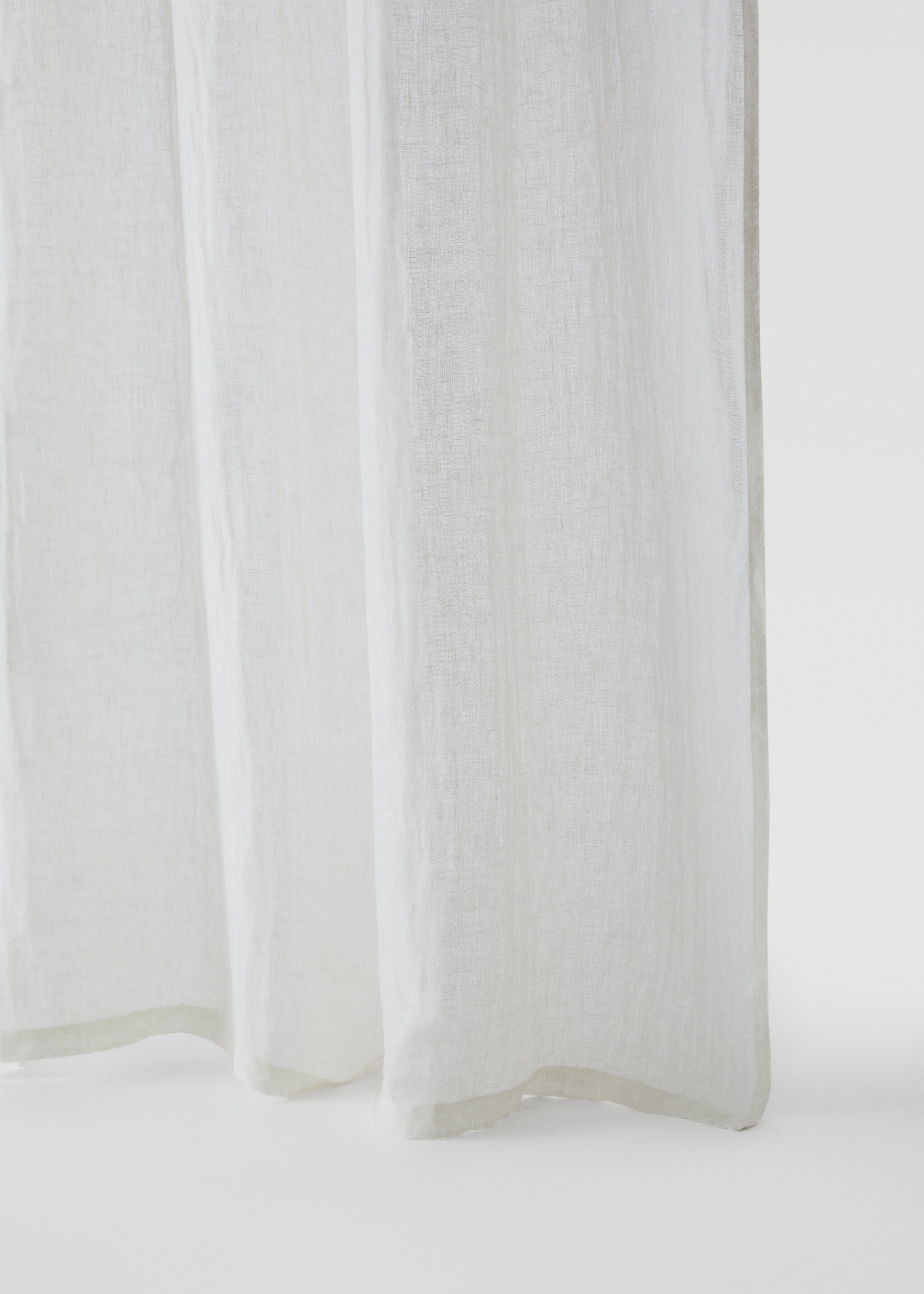 100% curtain linen 145x260cm - Details of the article 2, Off White. Ref: 67083269-00.