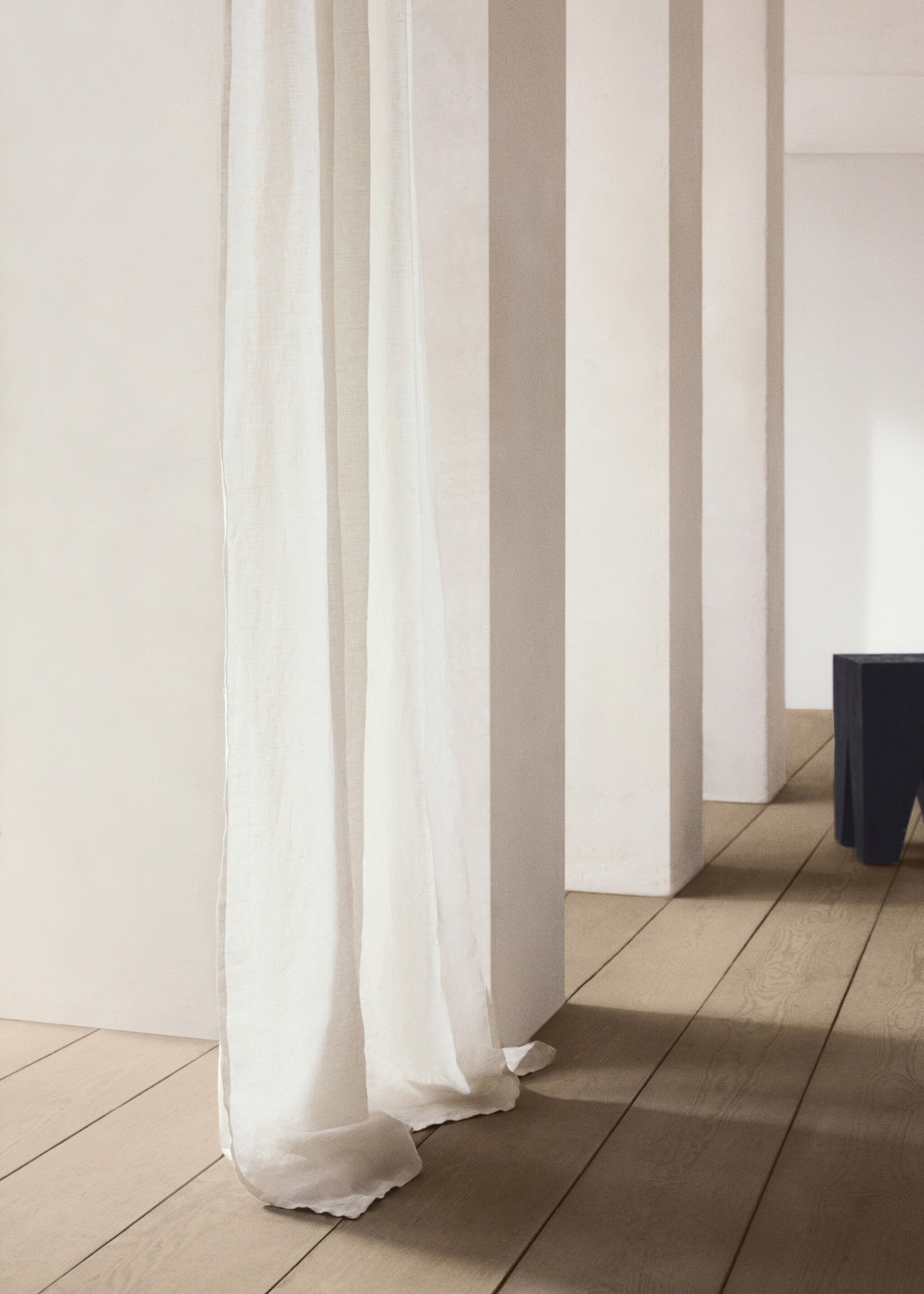 100% curtain linen 145x260cm - Details of the article 8, Off White. Ref: 67083269-00.