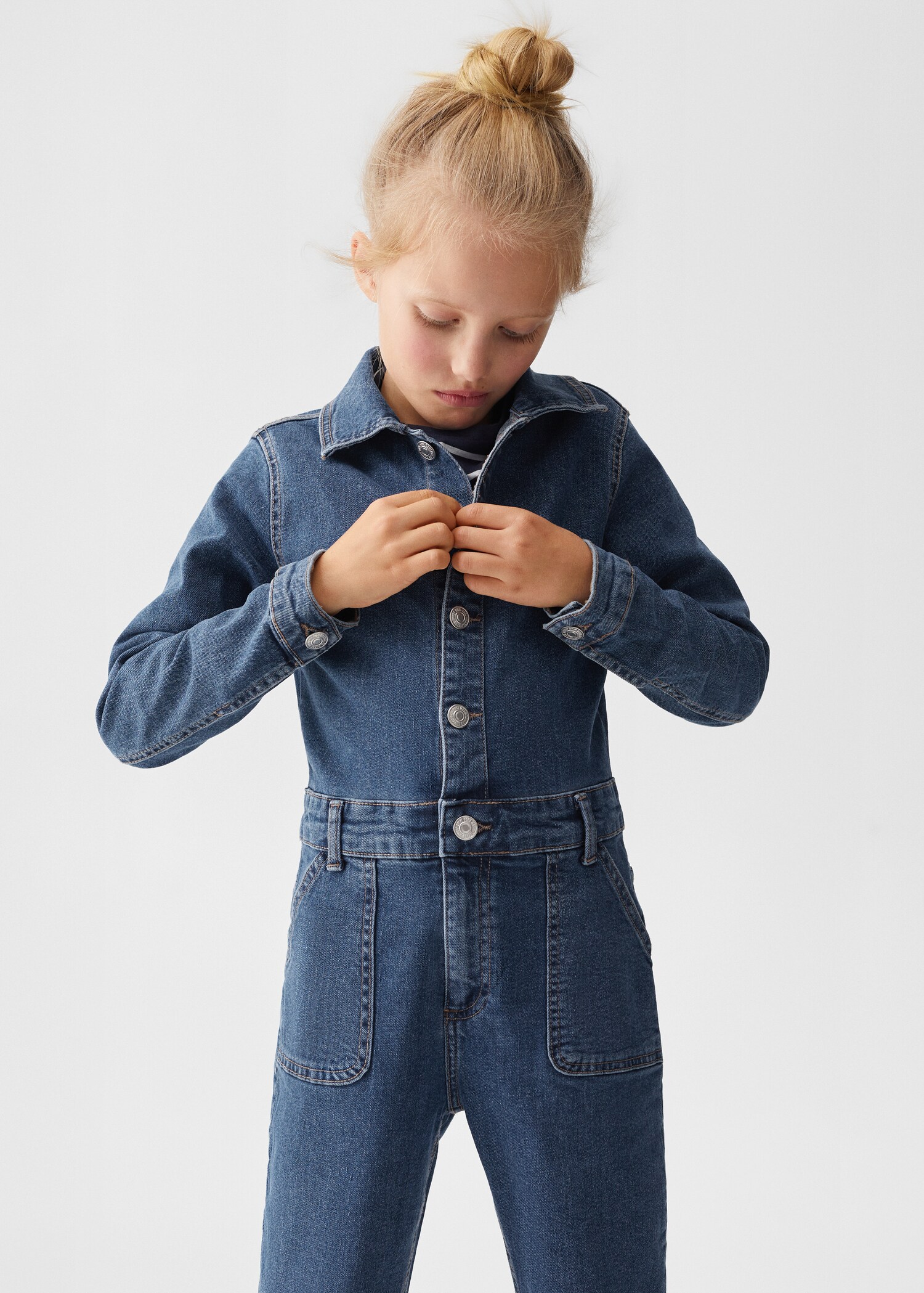 Long denim jumpsuit - Medium plane