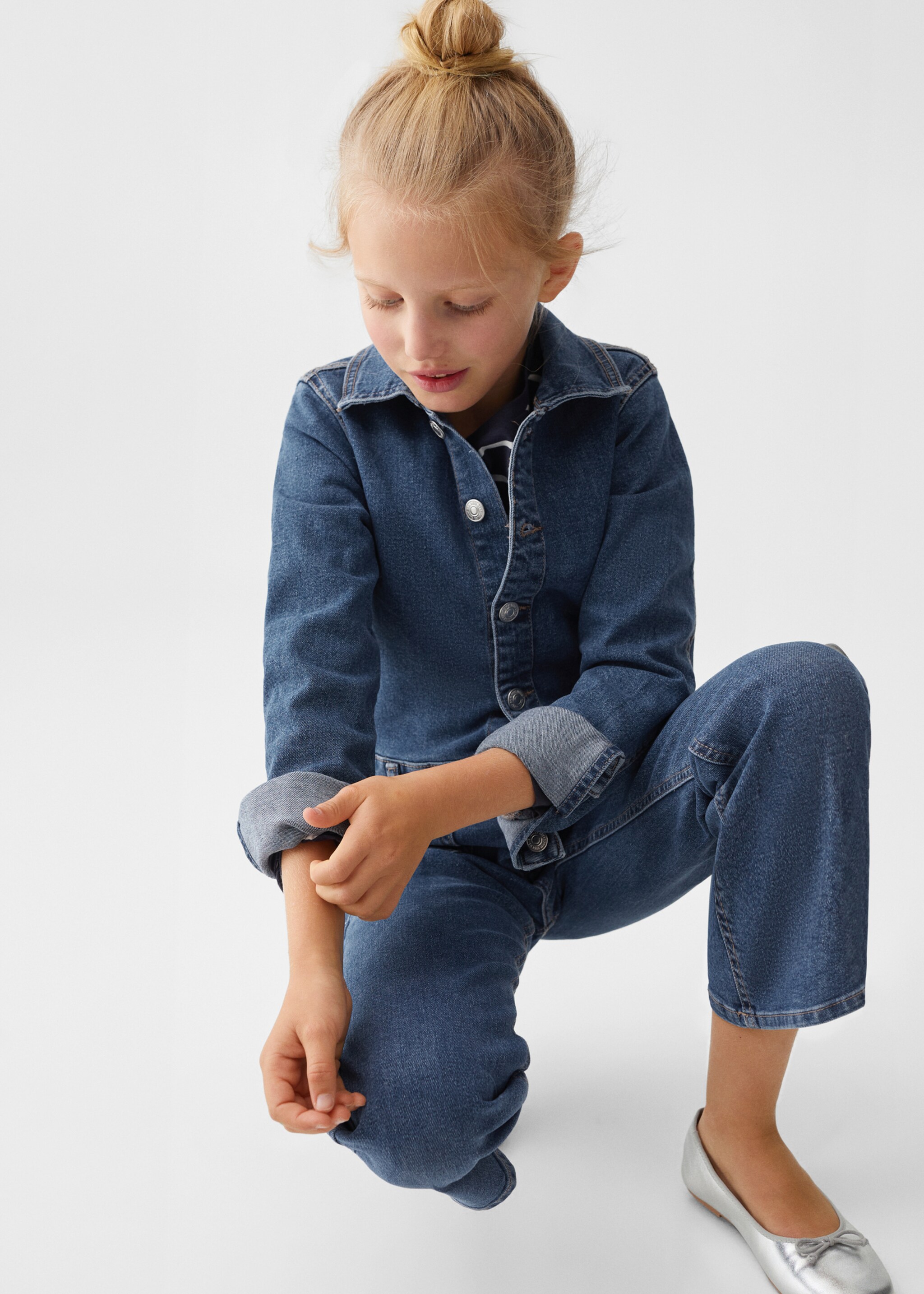 Long denim jumpsuit - Details of the article 2