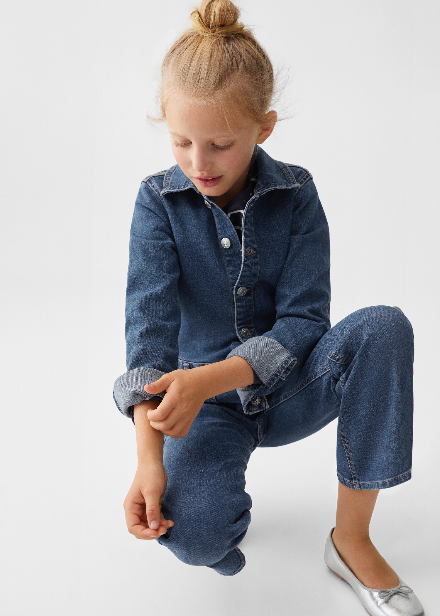 Long denim jumpsuit - Details of the article 2