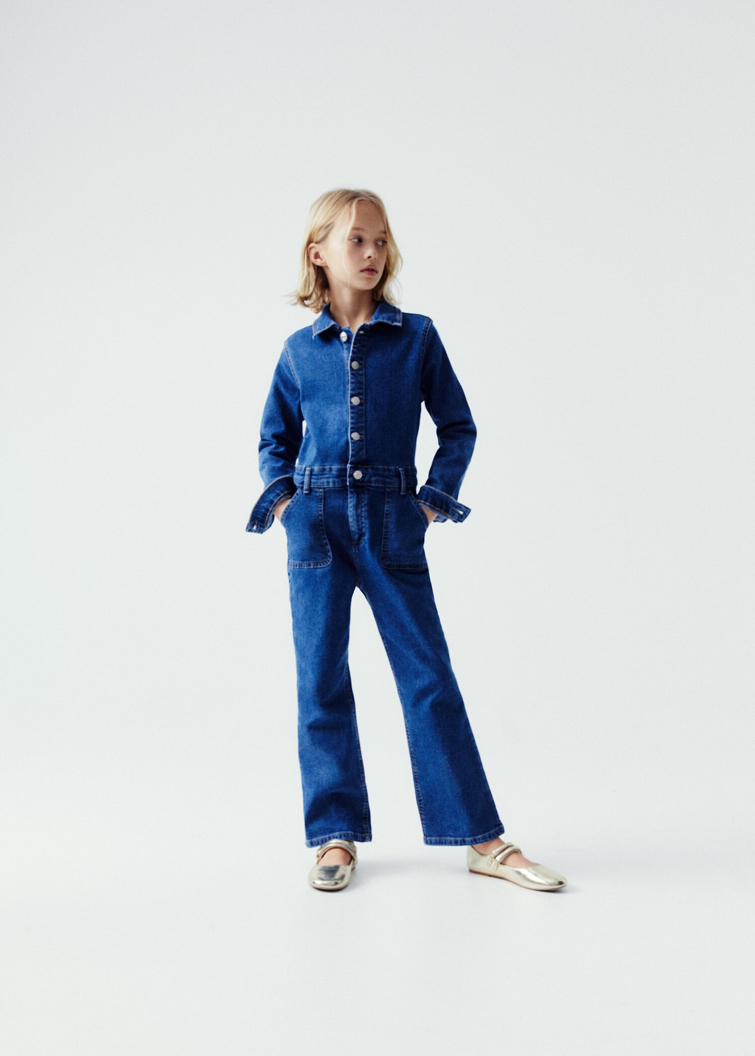 Long denim jumpsuit - Details of the article 5
