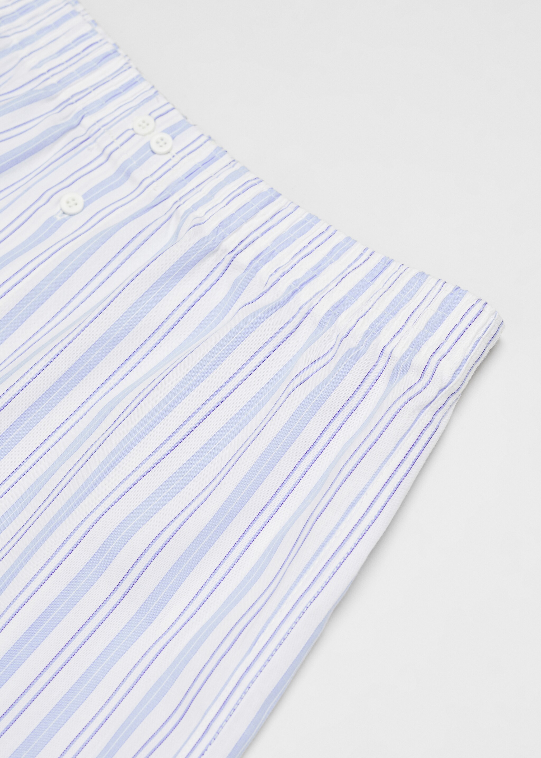 Striped printed cotton briefs - Details of the article 0, Dark Navy. Ref: 67083691-00.