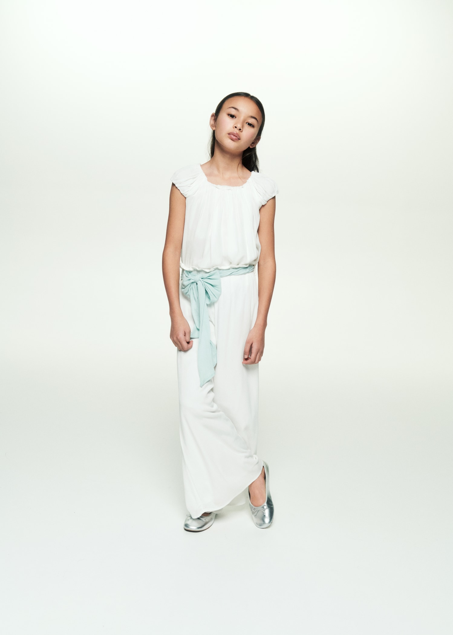 Bow long jumpsuit Girls MANGO OUTLET USA
