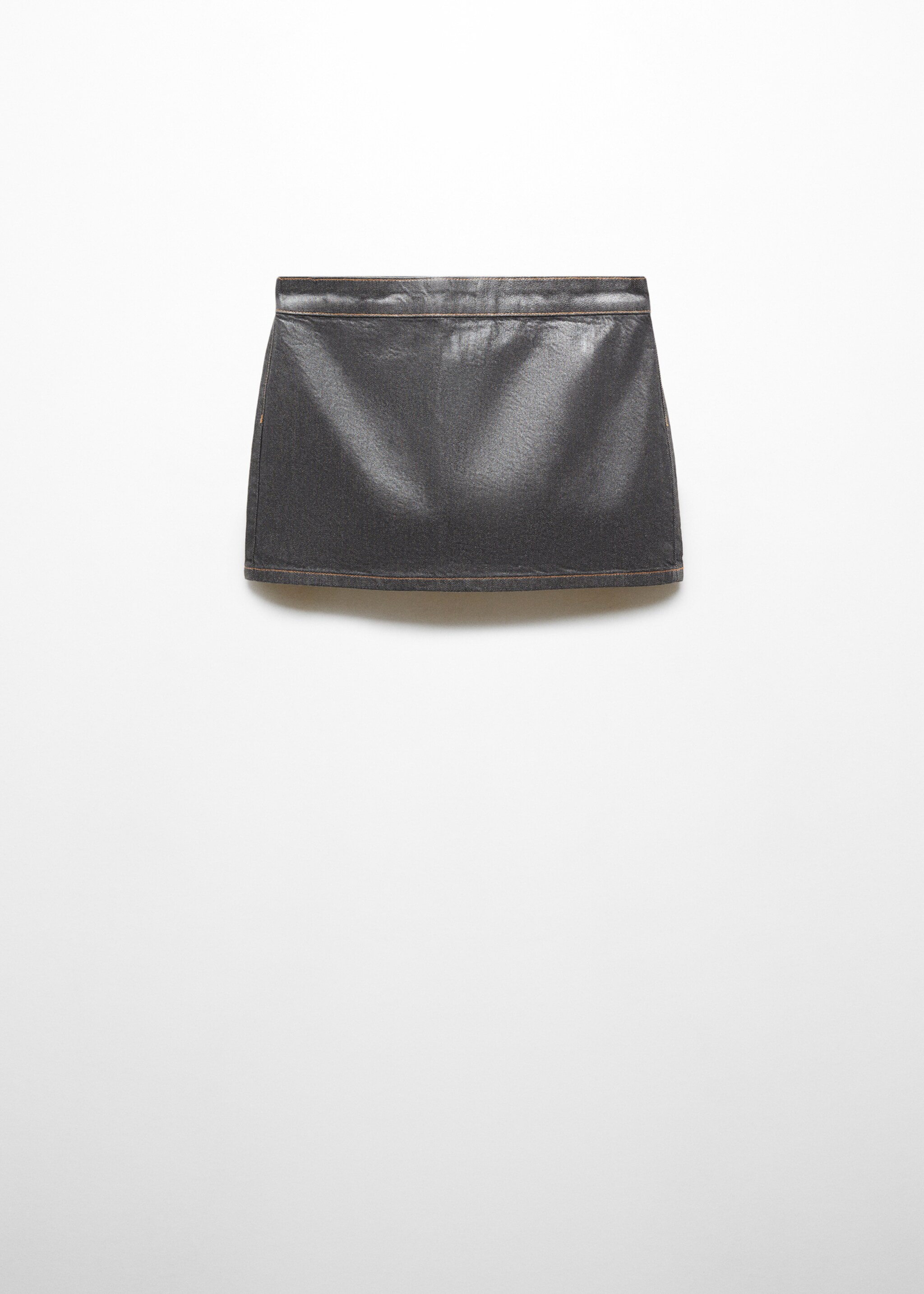 Low-rise foil mini-skirt - Article without model, Open Grey. Ref: 67083698-00.