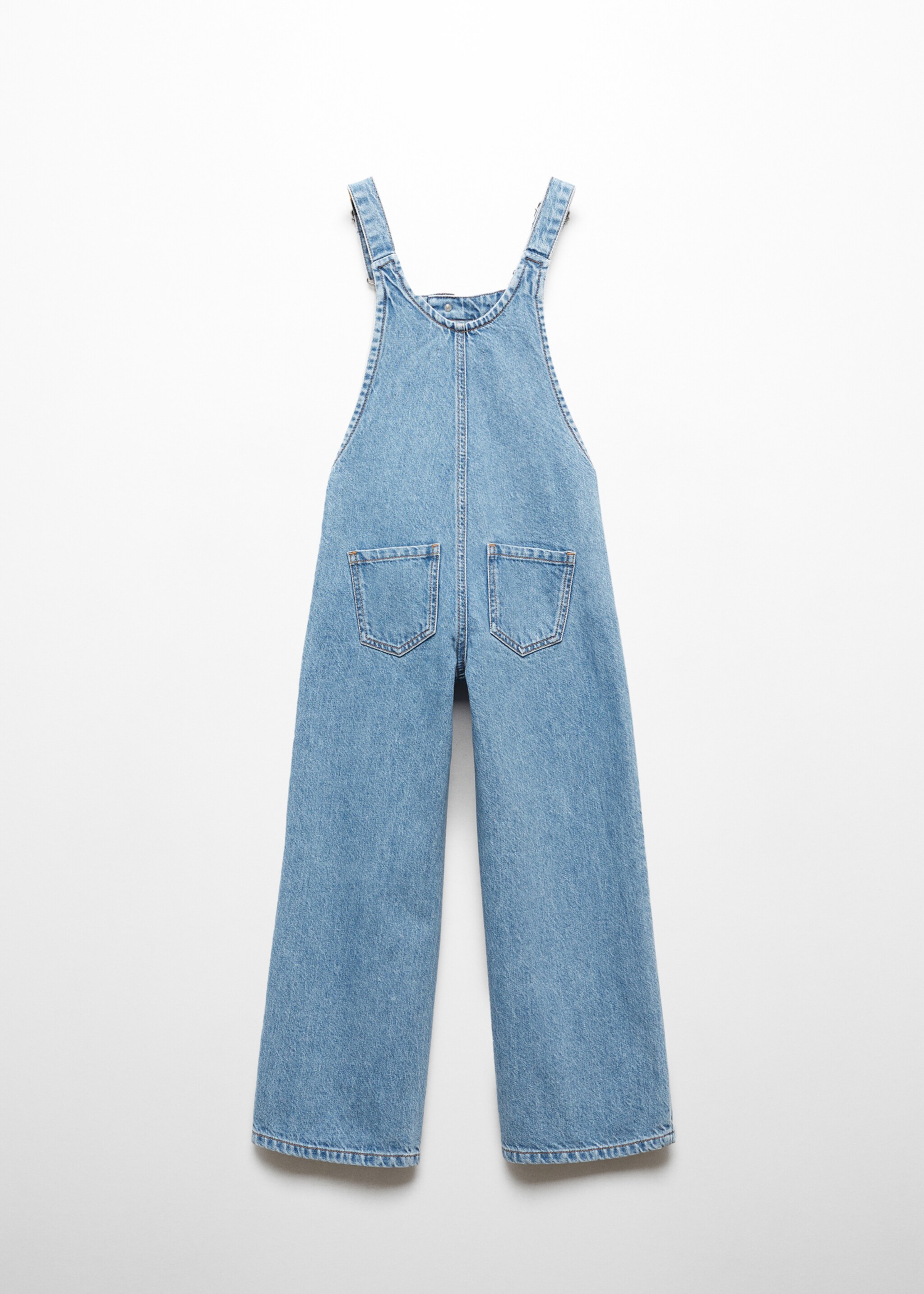 Denim buttoned dungarees - Reverse of the article