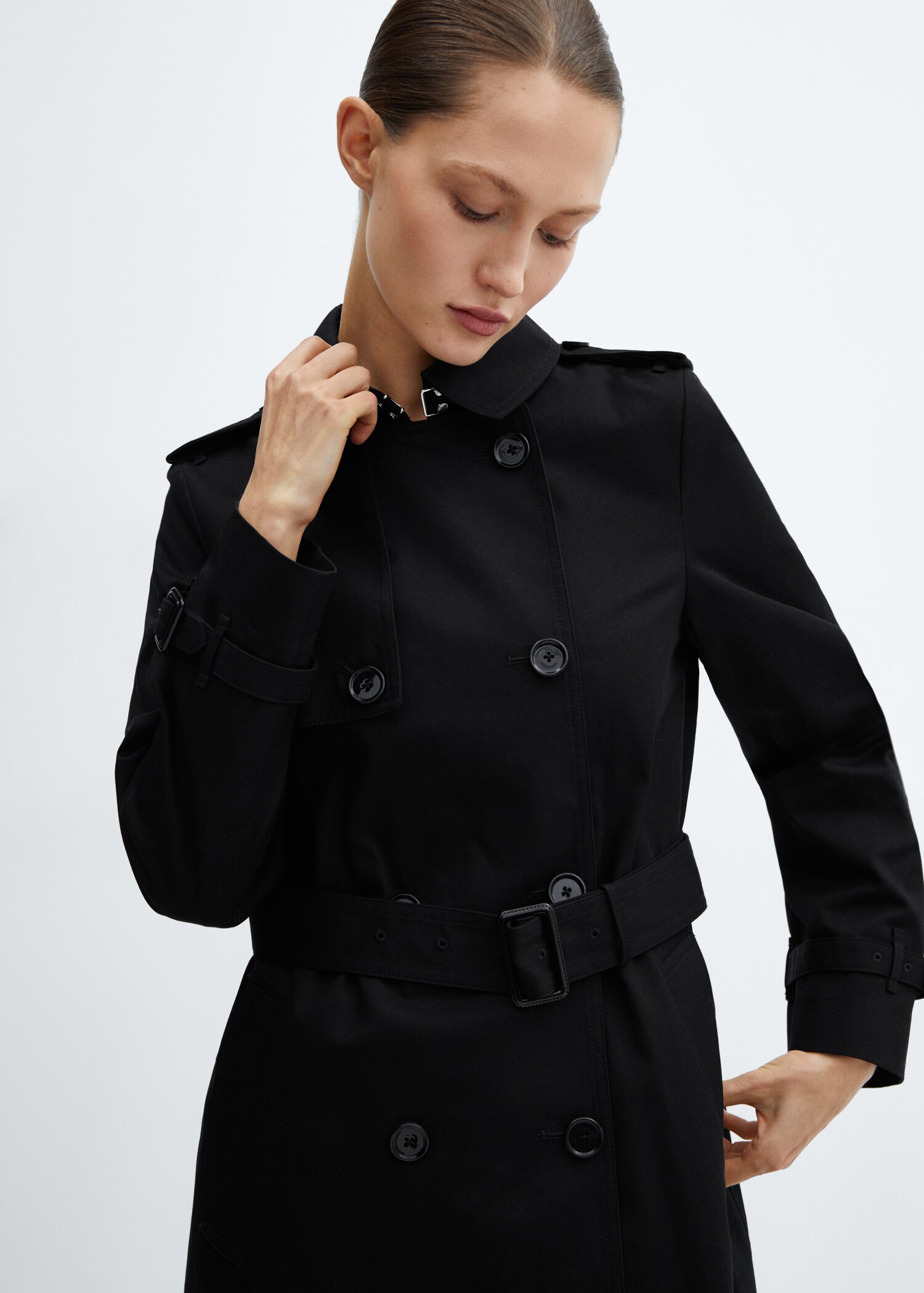 Klassischer Trenchcoat mit Gürtel - Detail des Artikels 1