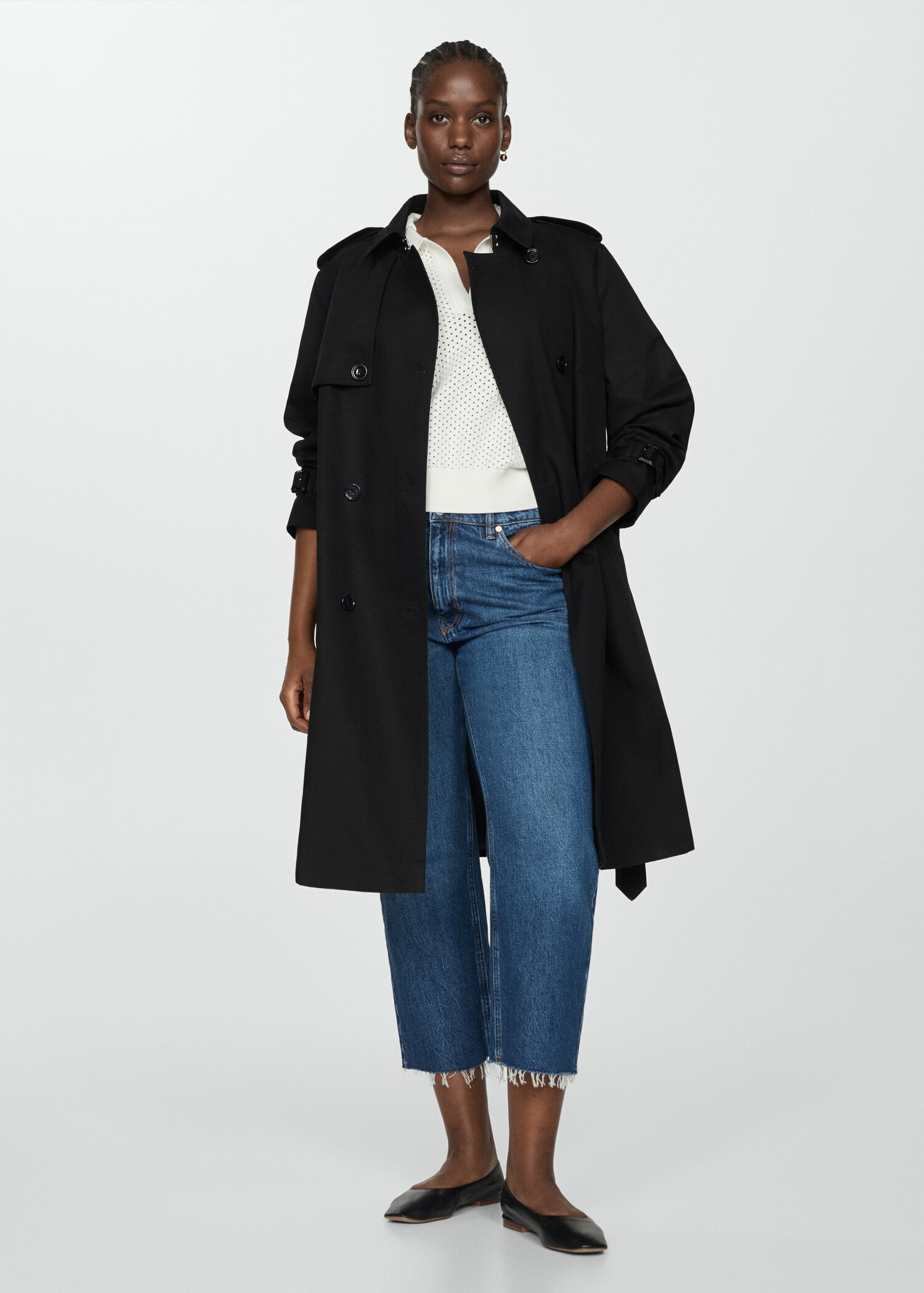 Klassischer Trenchcoat mit Gürtel - Detail des Artikels 3