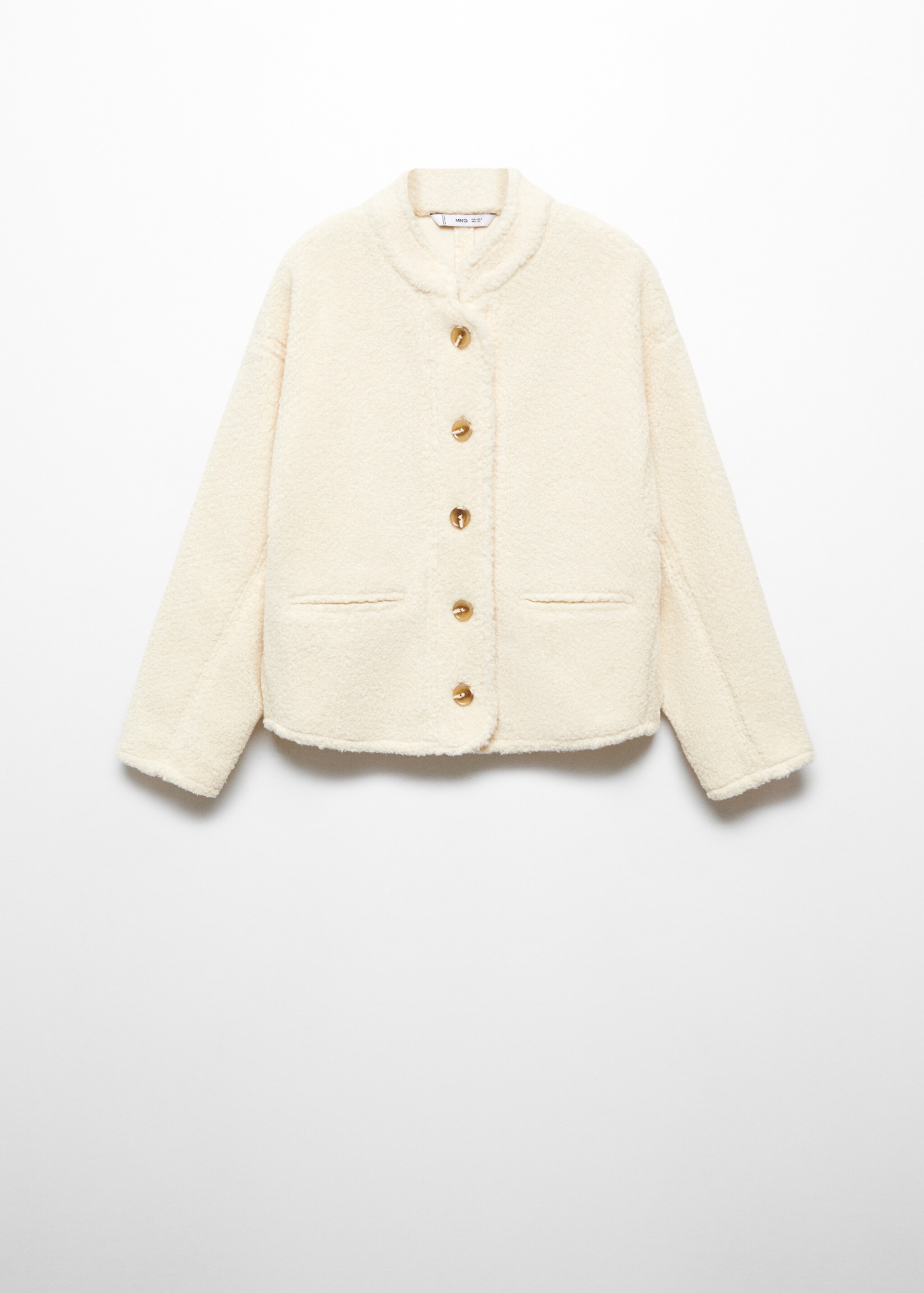 Shearling-effect jacket - Article without model, Ecru. Ref: 67084022-00.