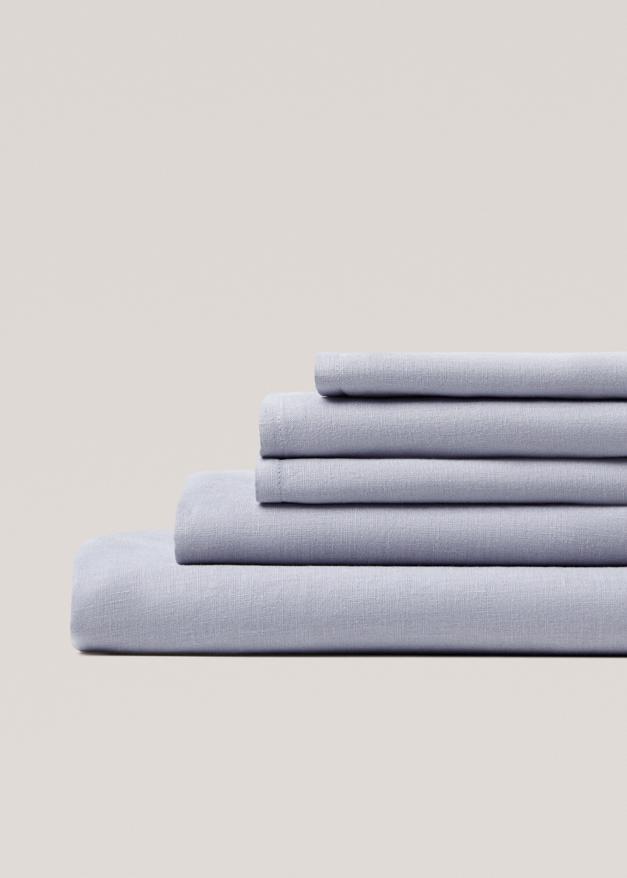 Spannbetttuch aus 100 % Leinen für 180 cm Bett - Detail des Artikels 1, Indigoblau. Ref: 67084024-00.