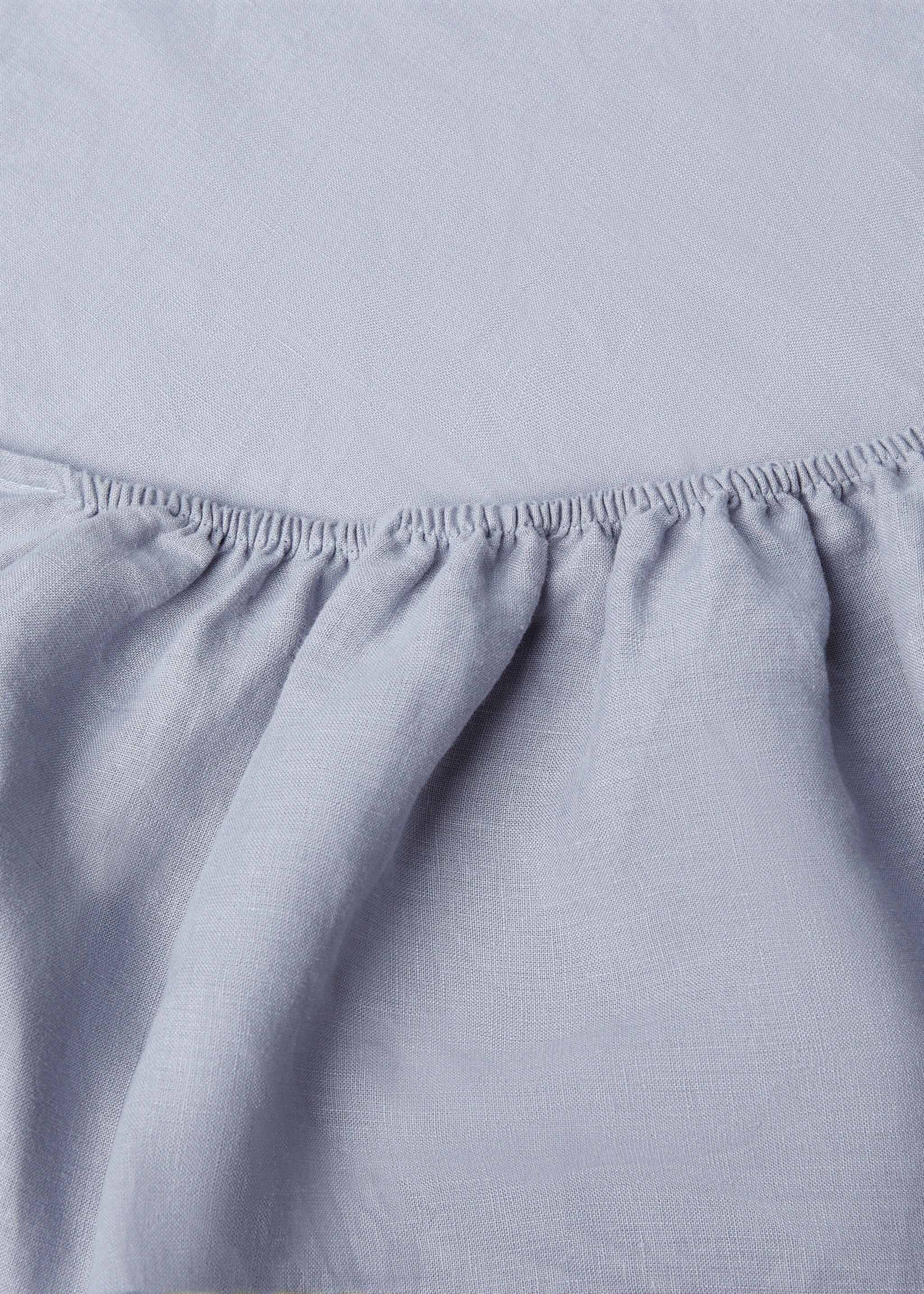 Spannbetttuch aus 100 % Leinen für 180 cm Bett - Detail des Artikels 3, Indigoblau. Ref: 67084024-00.