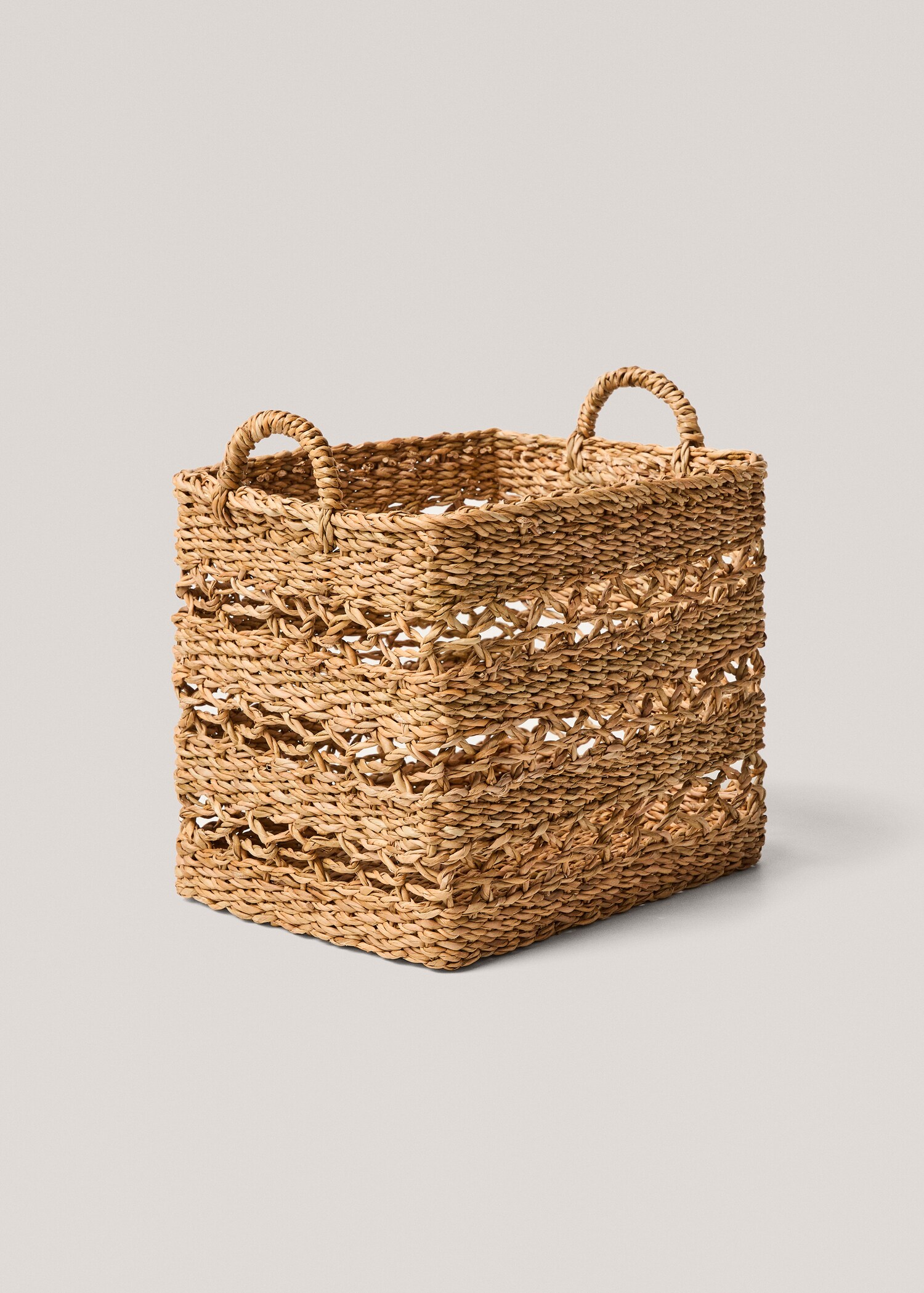 Cesta fibras naturales asas 35x27cm - Detalle del artículo 1