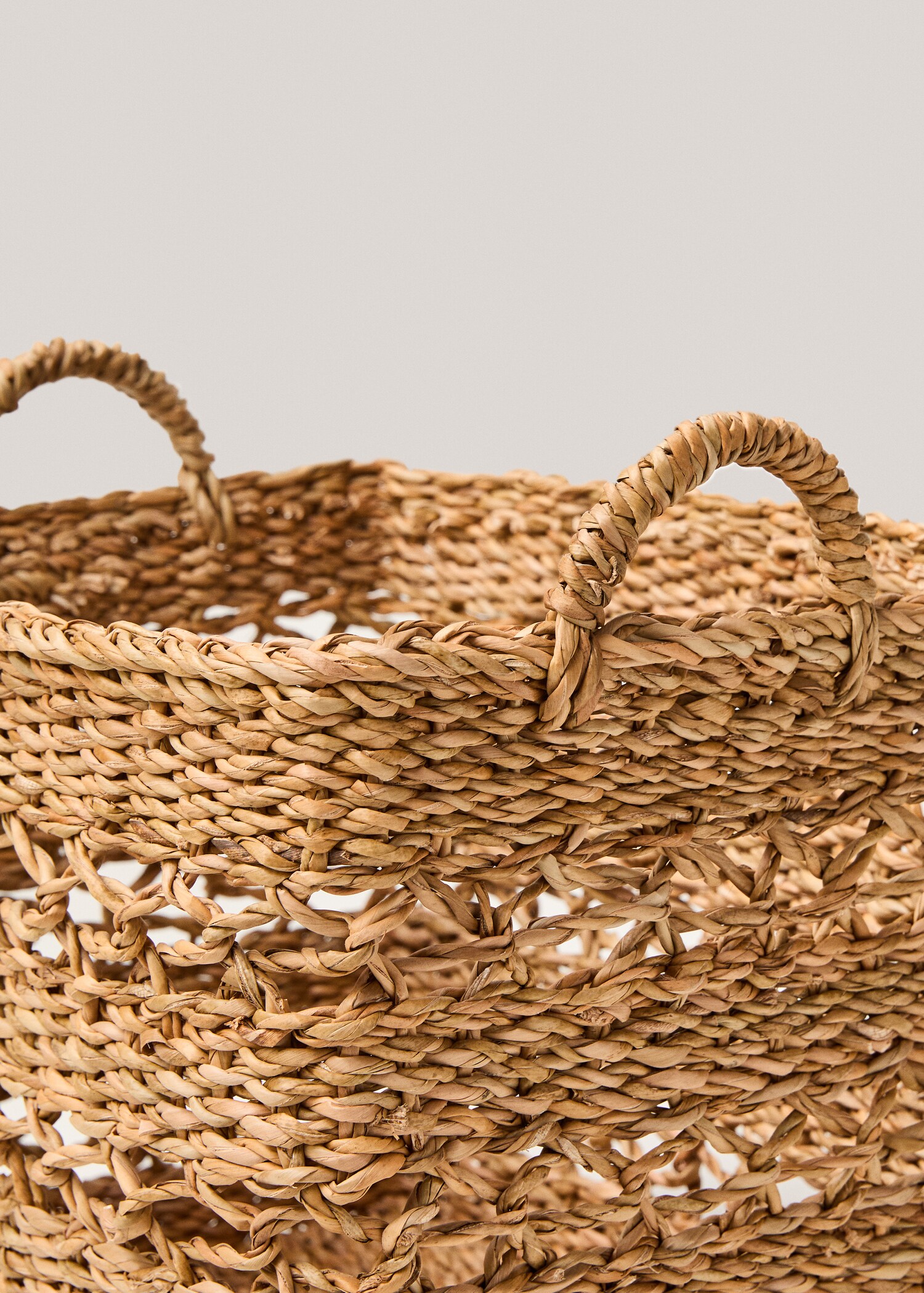 Cesta fibras naturales asas 35x27cm - Detalle del artículo 2