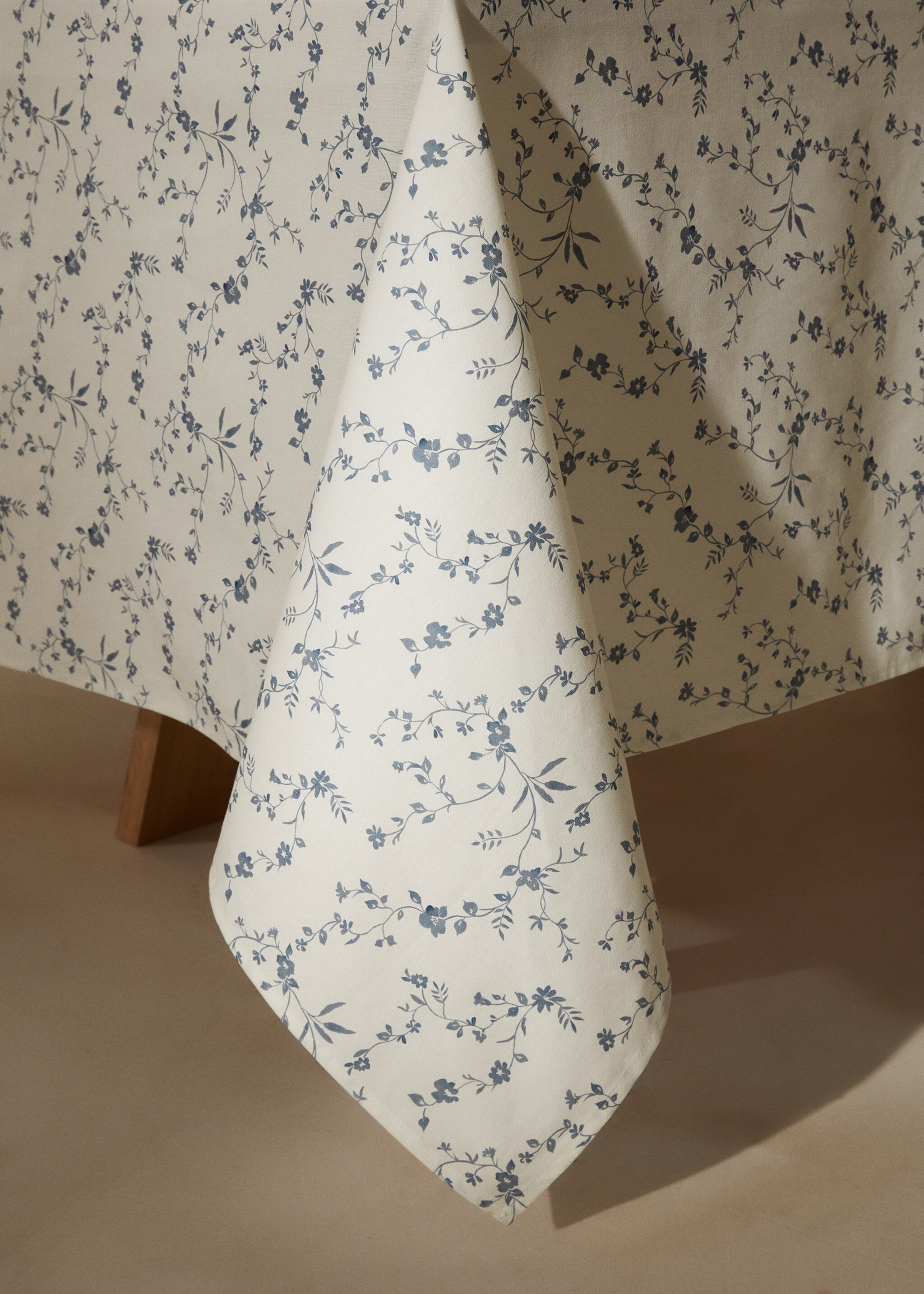 Bomullsduk med blomstertrykk, 170x170 cm - Artikkeldetalj 8