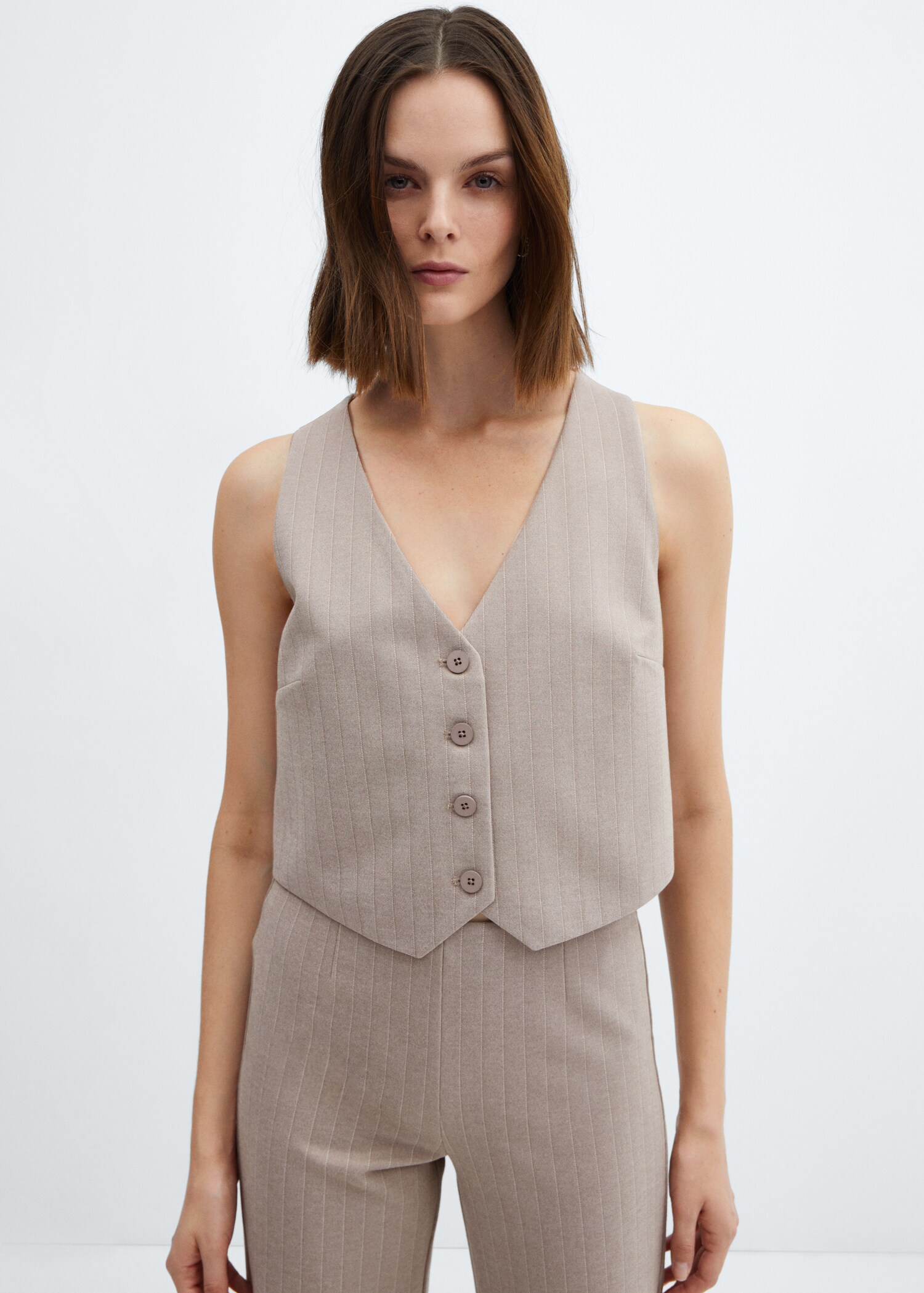 Suit waistcoat with buttons - Medium plane