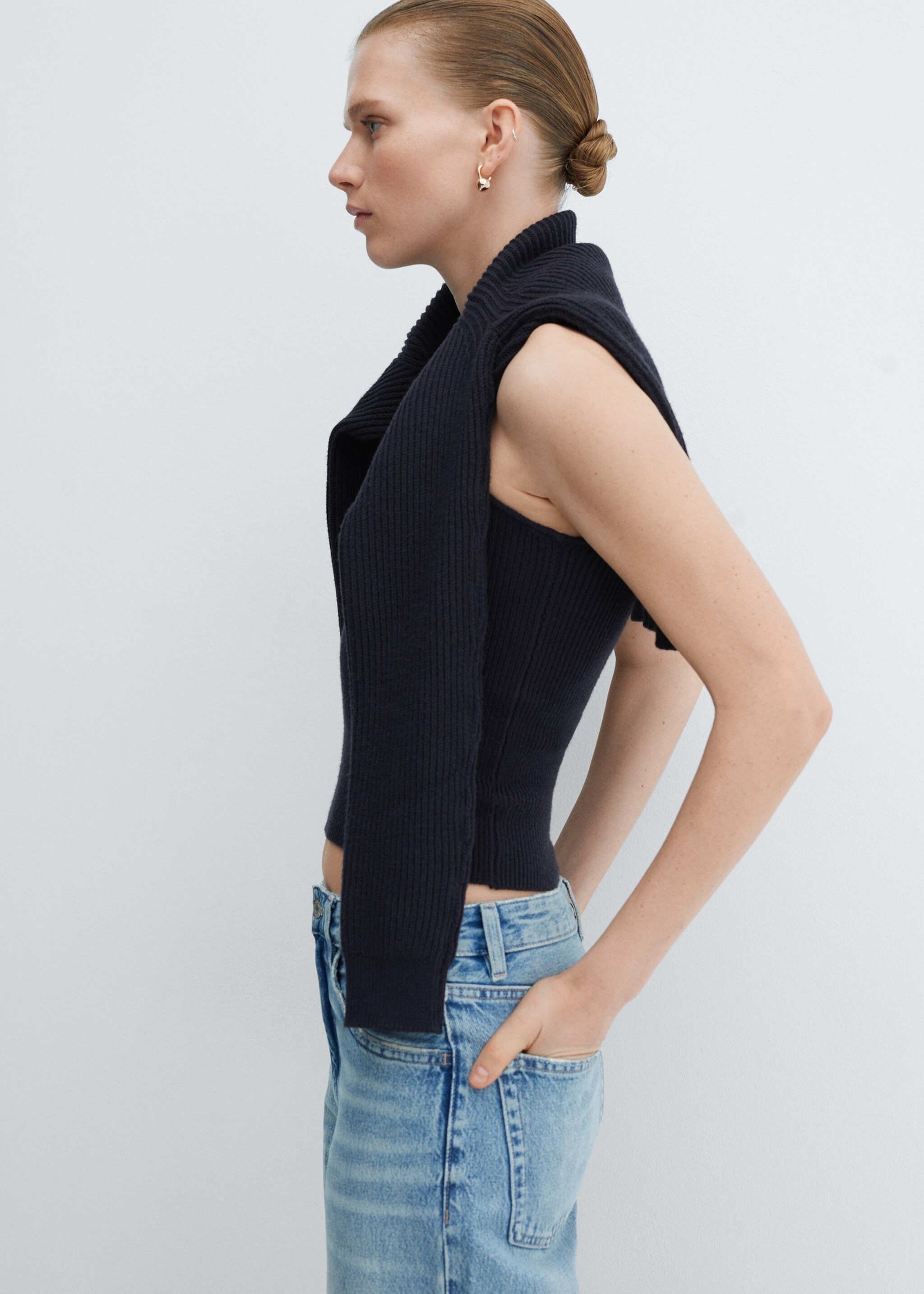 Ribbed knit top - Details of the article 4