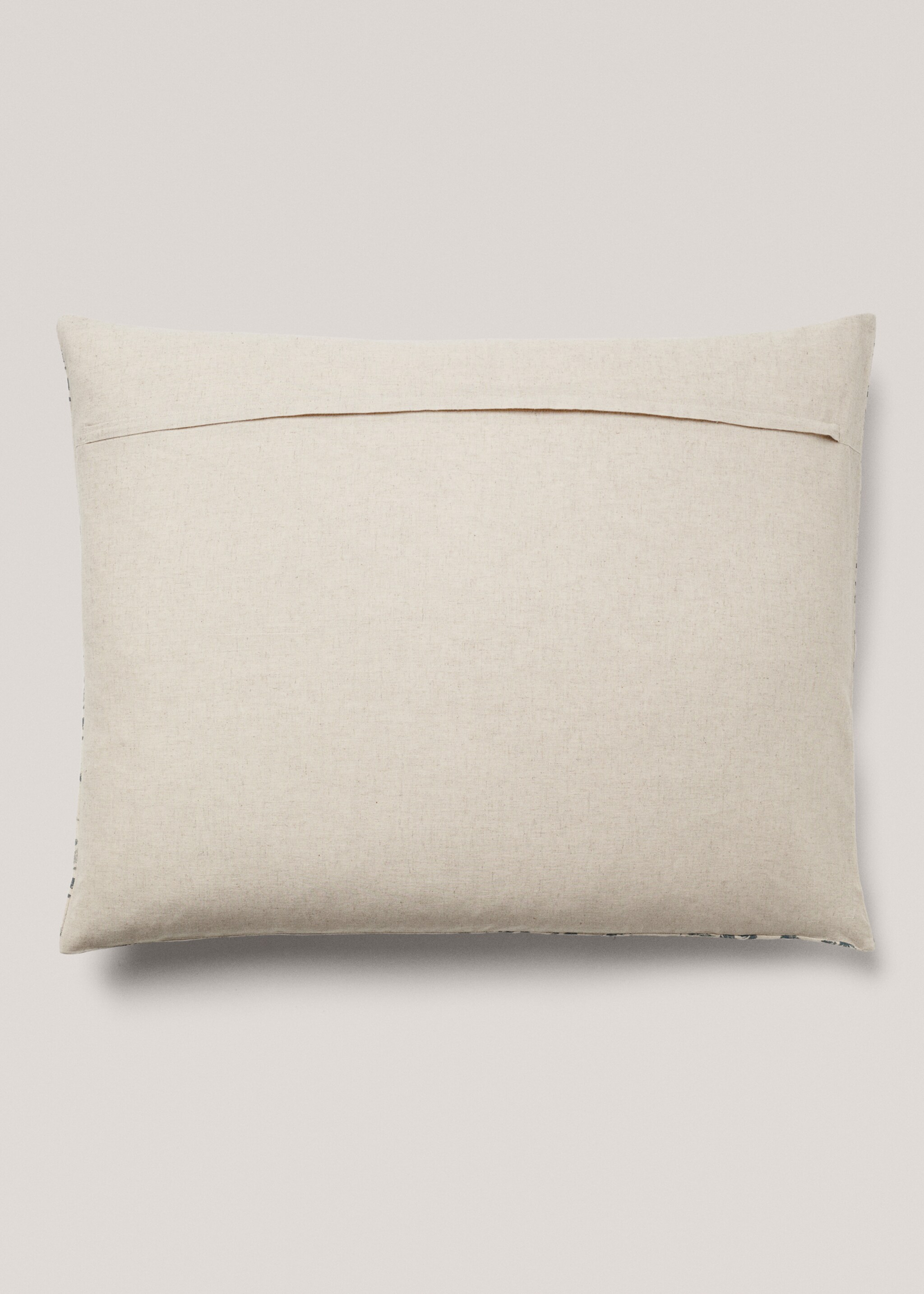 Cotton linen floral cushion cover 70x90cm - Details of the article 1
