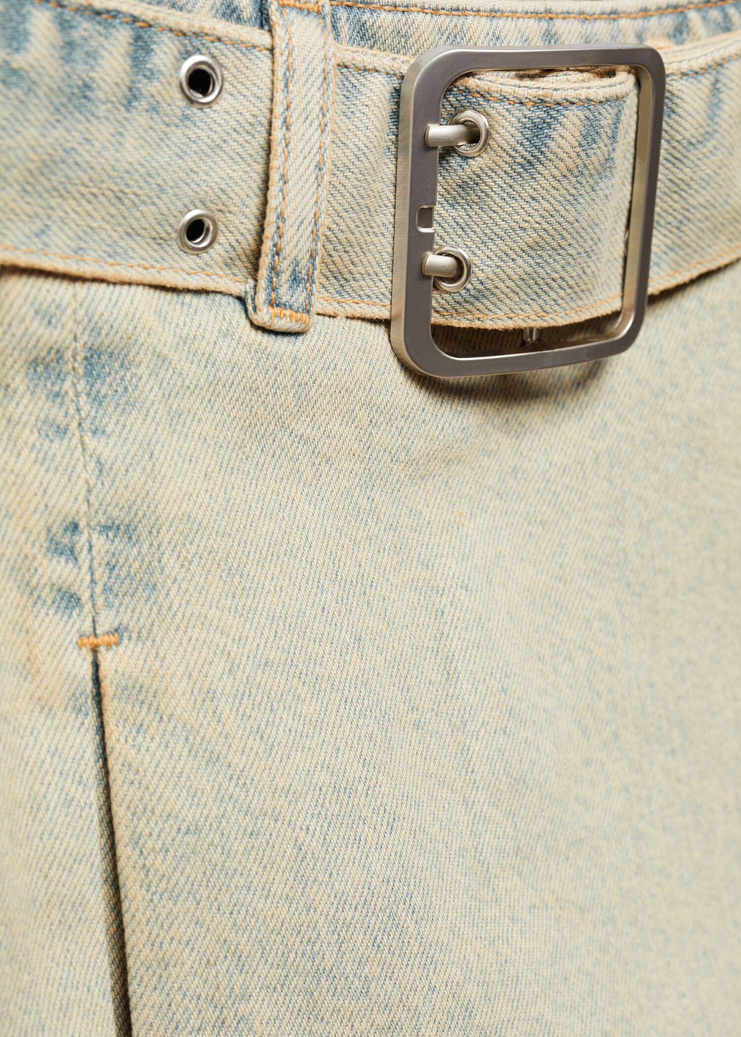 Denim mini-skirt with belt - Details of the article 8