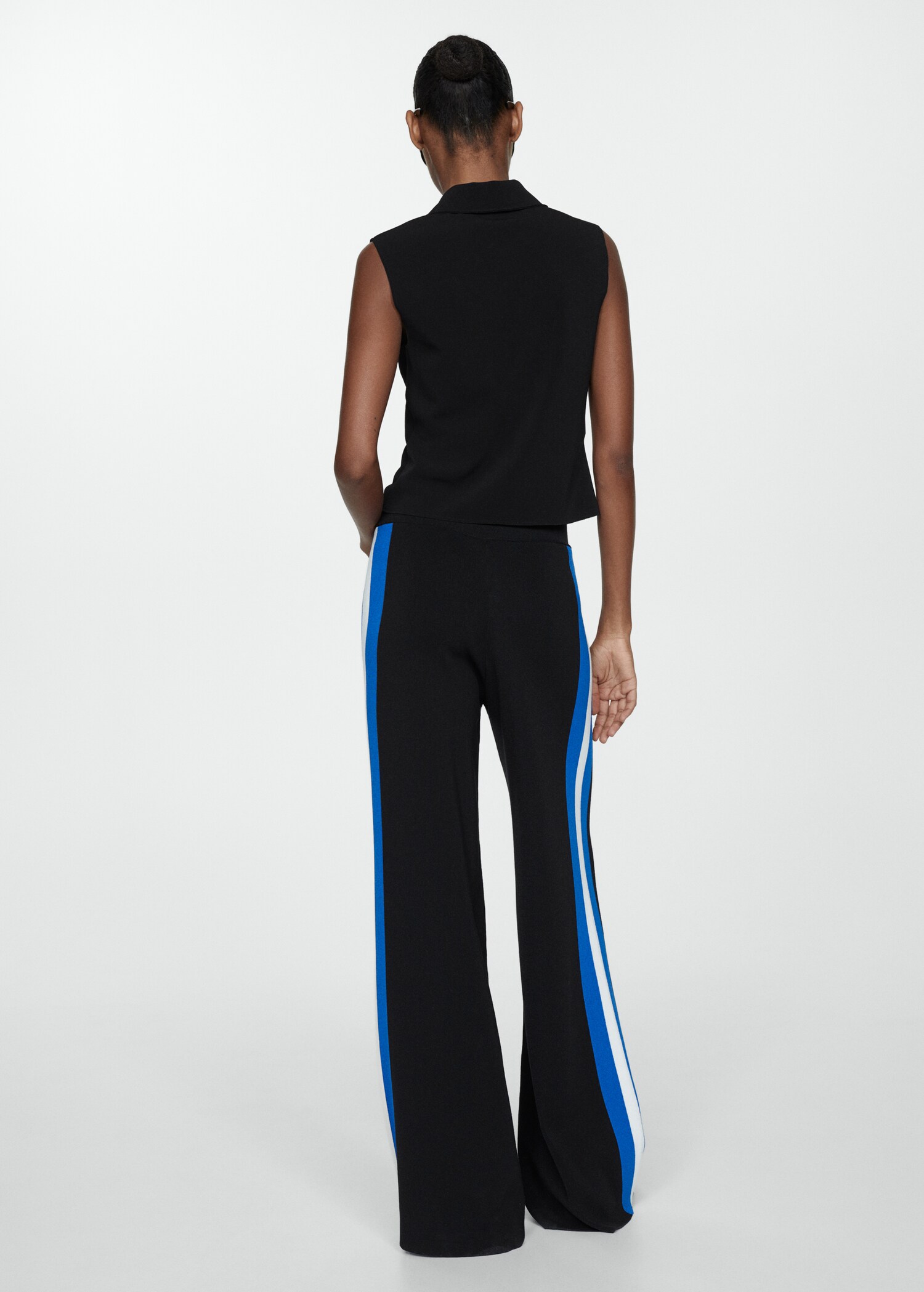 Strickhose aus Baumwolle mit Leinen - Rückseite des Artikels