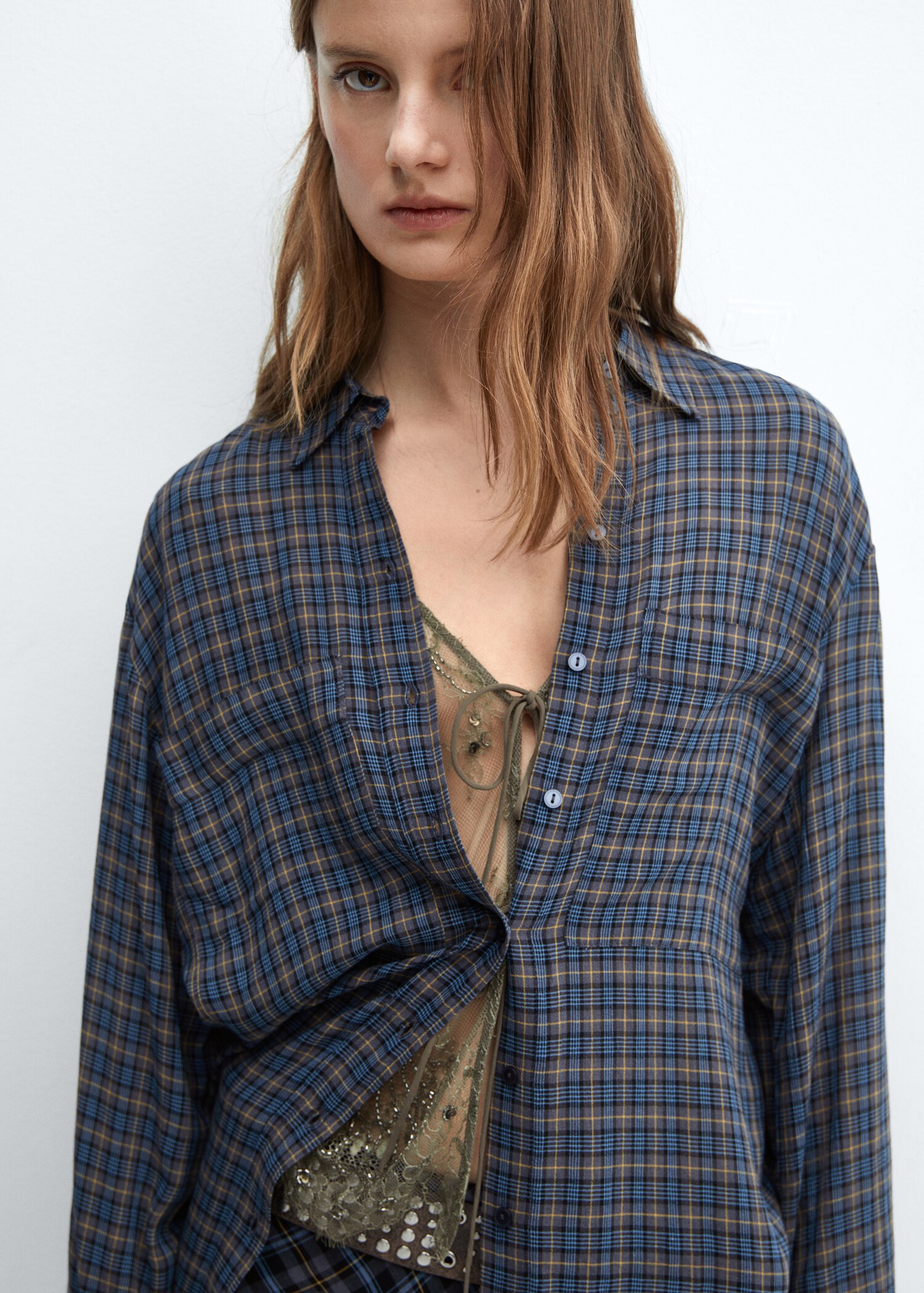 Oversize check shirt - Details of the article 1