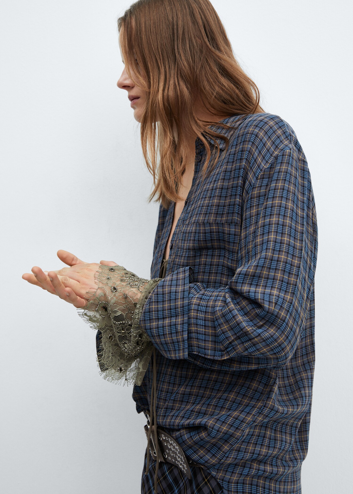 Oversize check shirt - Details of the article 2