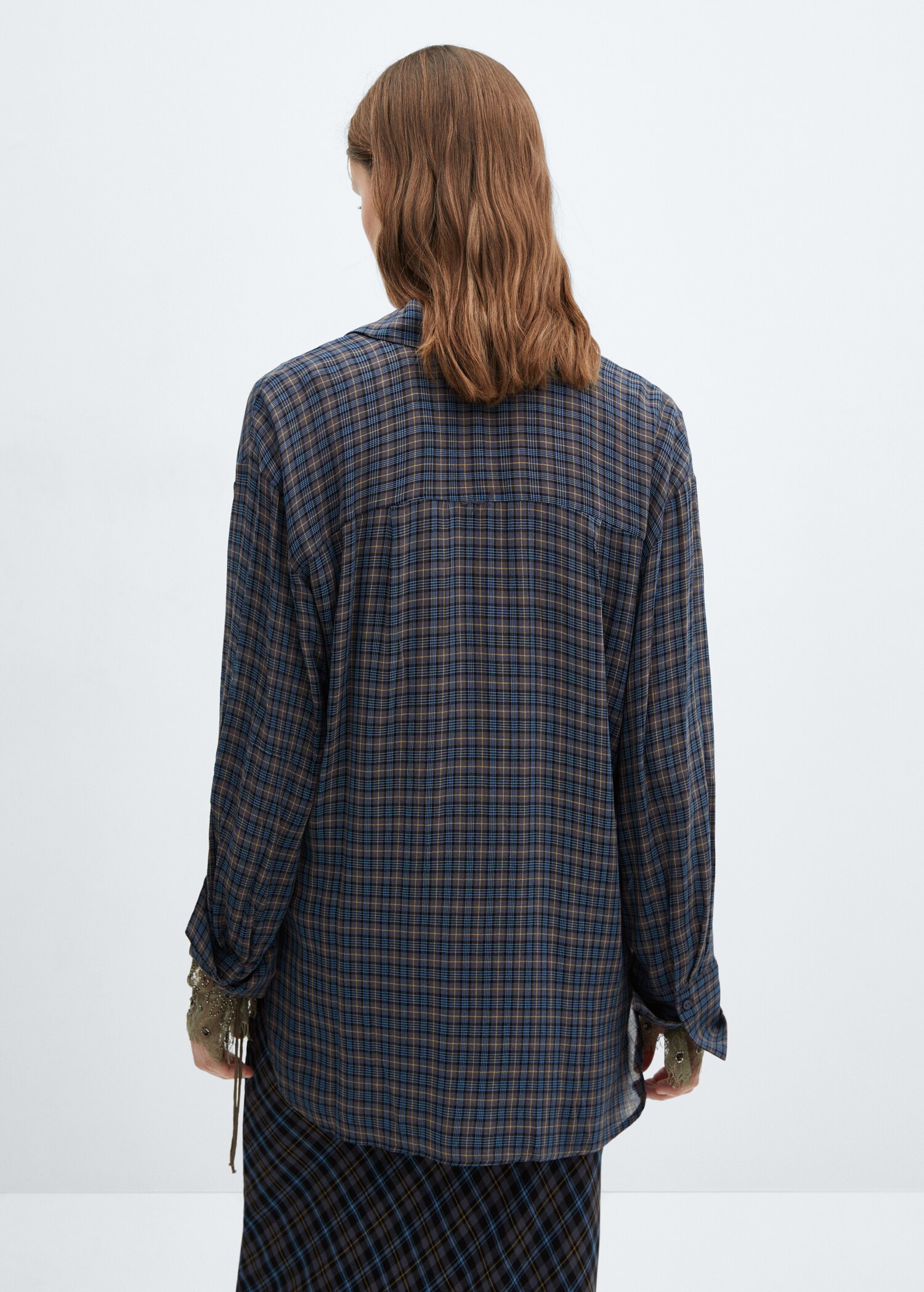 Oversize check shirt - Reverse of the article