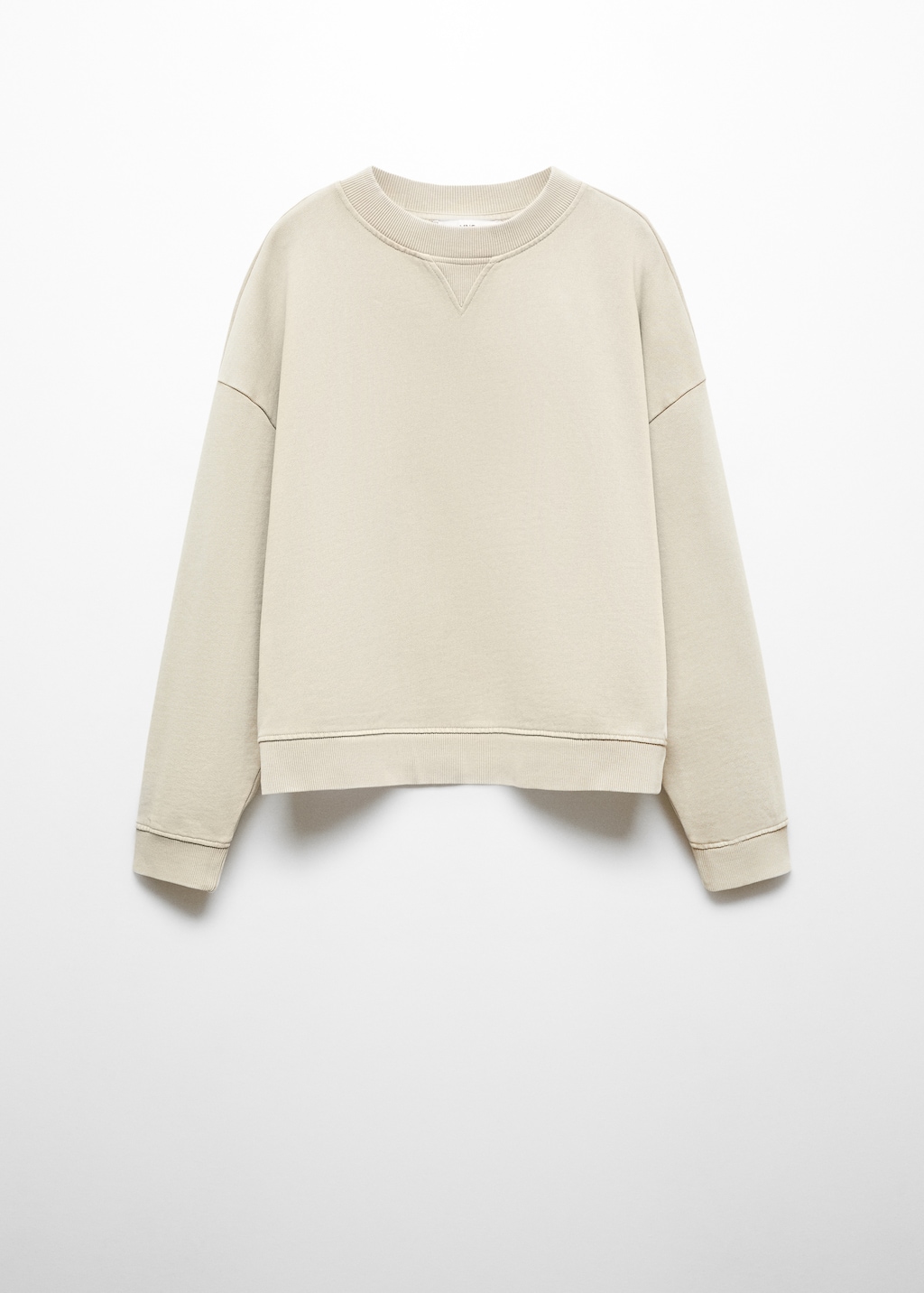 Washed round neck sweatshirt