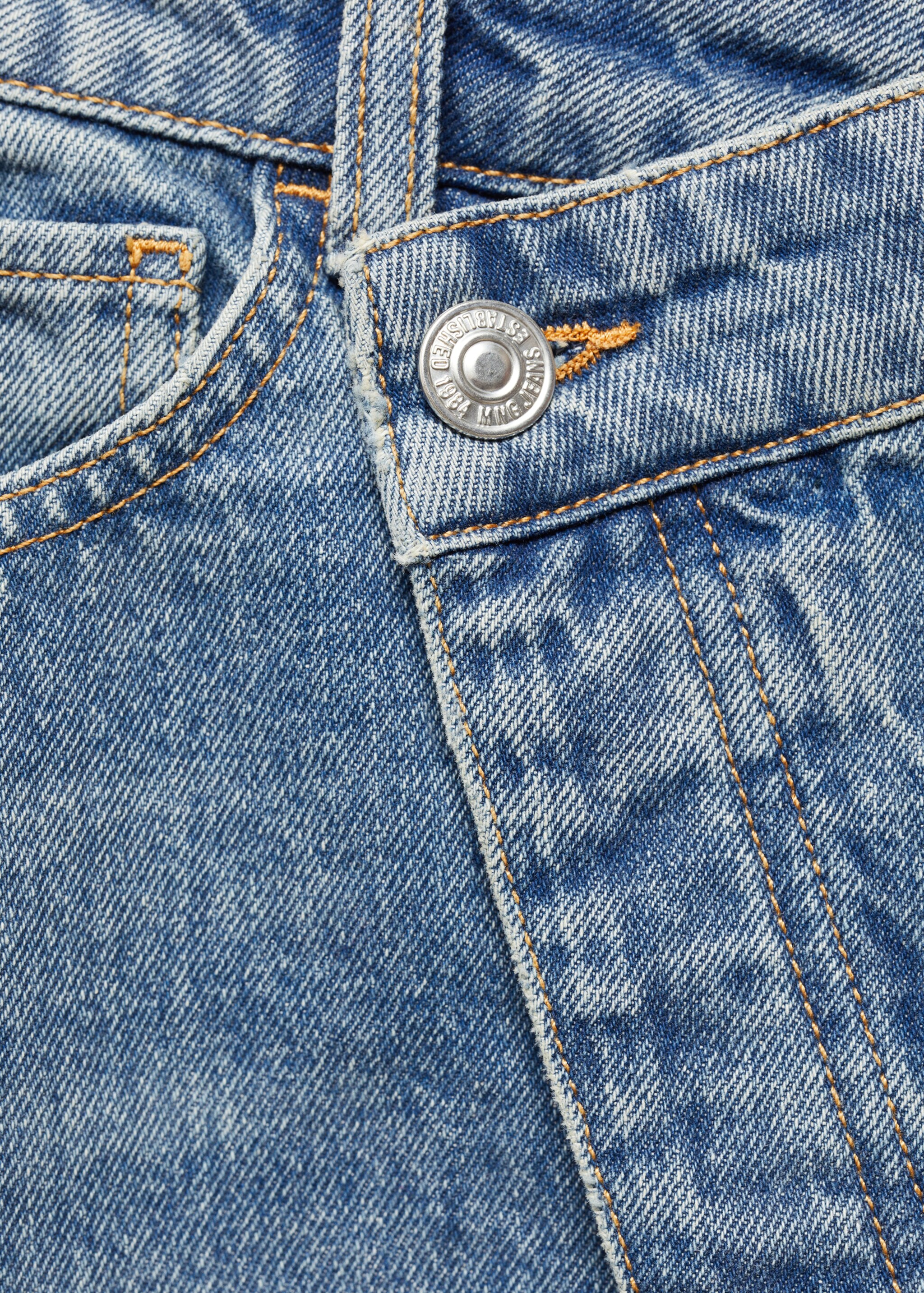 Asymmetrical denim skirt - Details of the article 8, Medium Blue. Ref: 67084067-00.