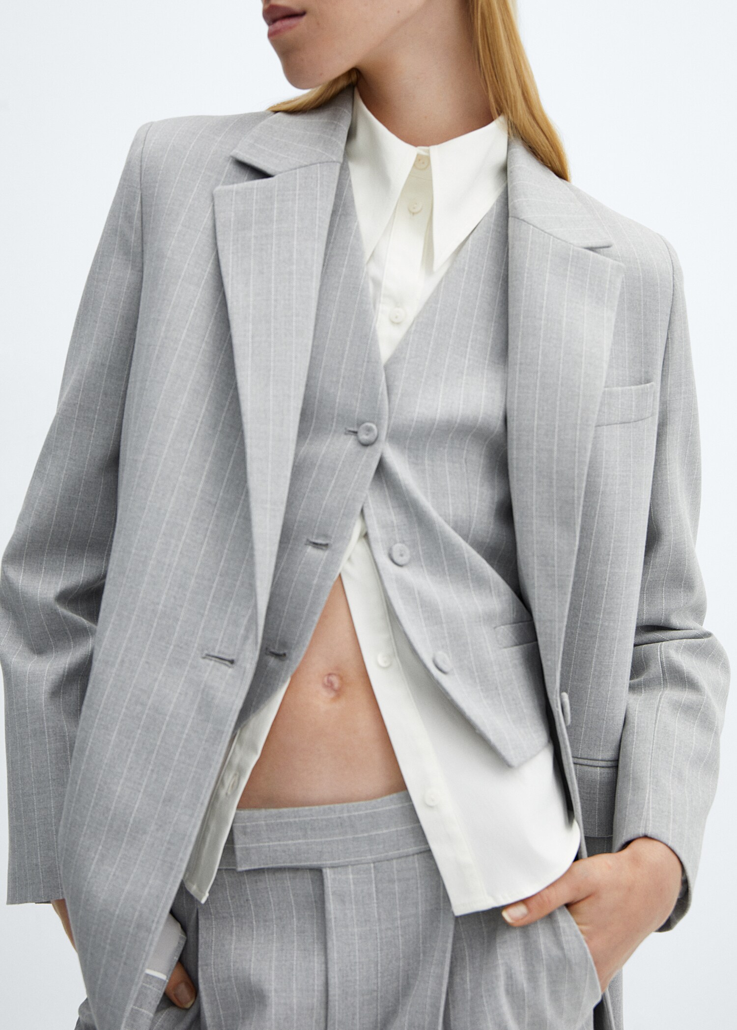 Pinstripe suit blazer - Details of the article 6