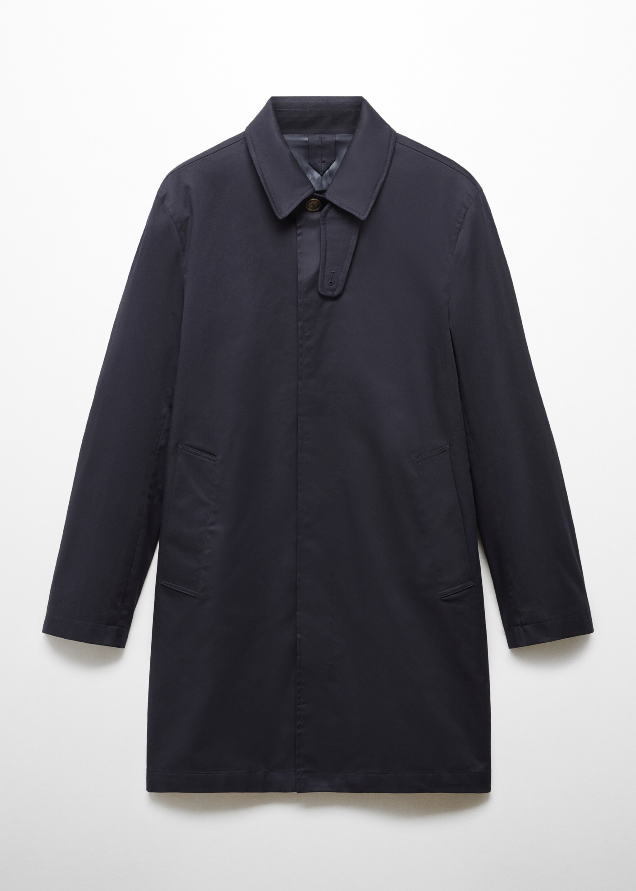 Cotton trench coat with collar detail - Article without model