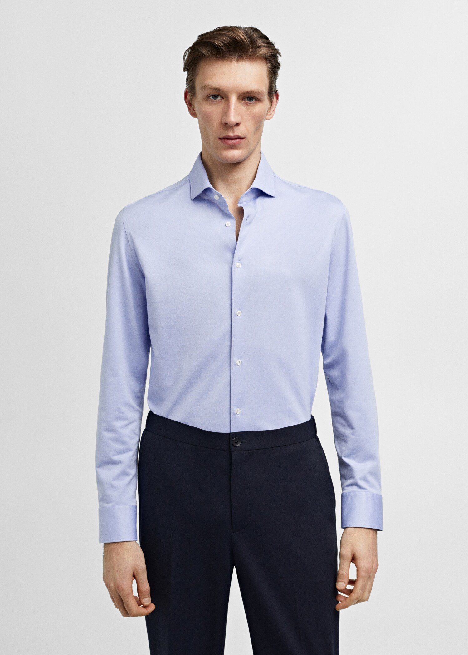 Chemise costume slim fit coton - Plan moyen