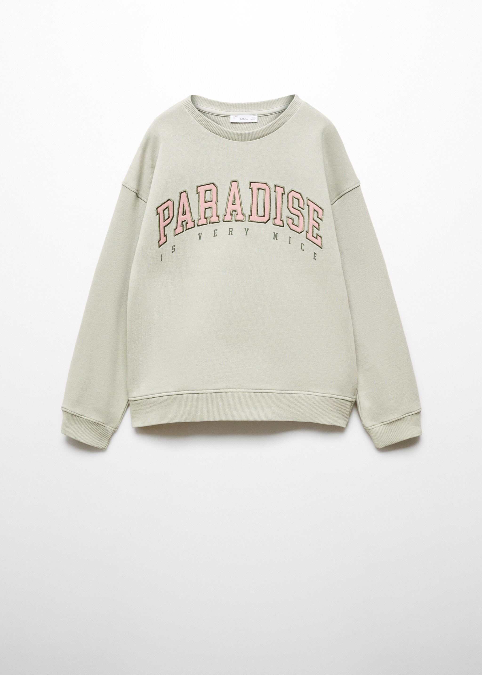Printed message sweatshirt - Article without model