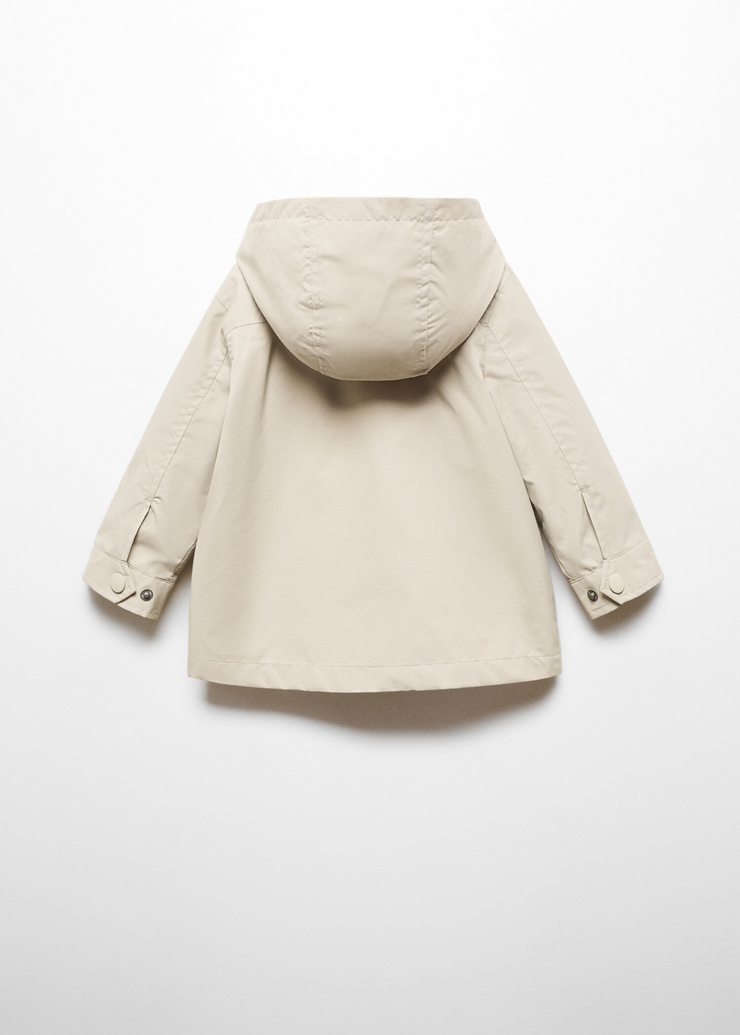 Hooded parka with pocket - Reverse of the article