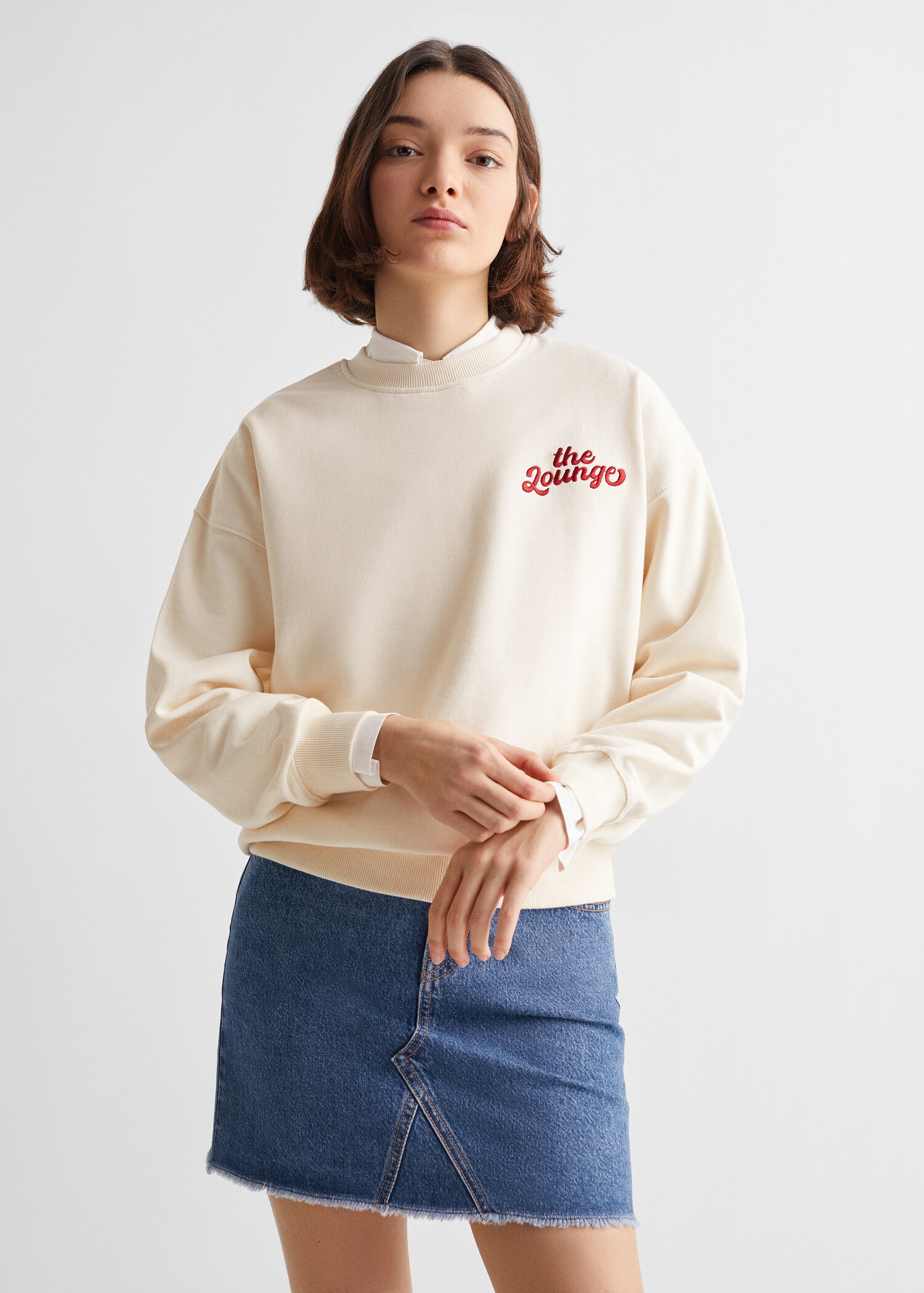 Printed message sweatshirt - Medium plane