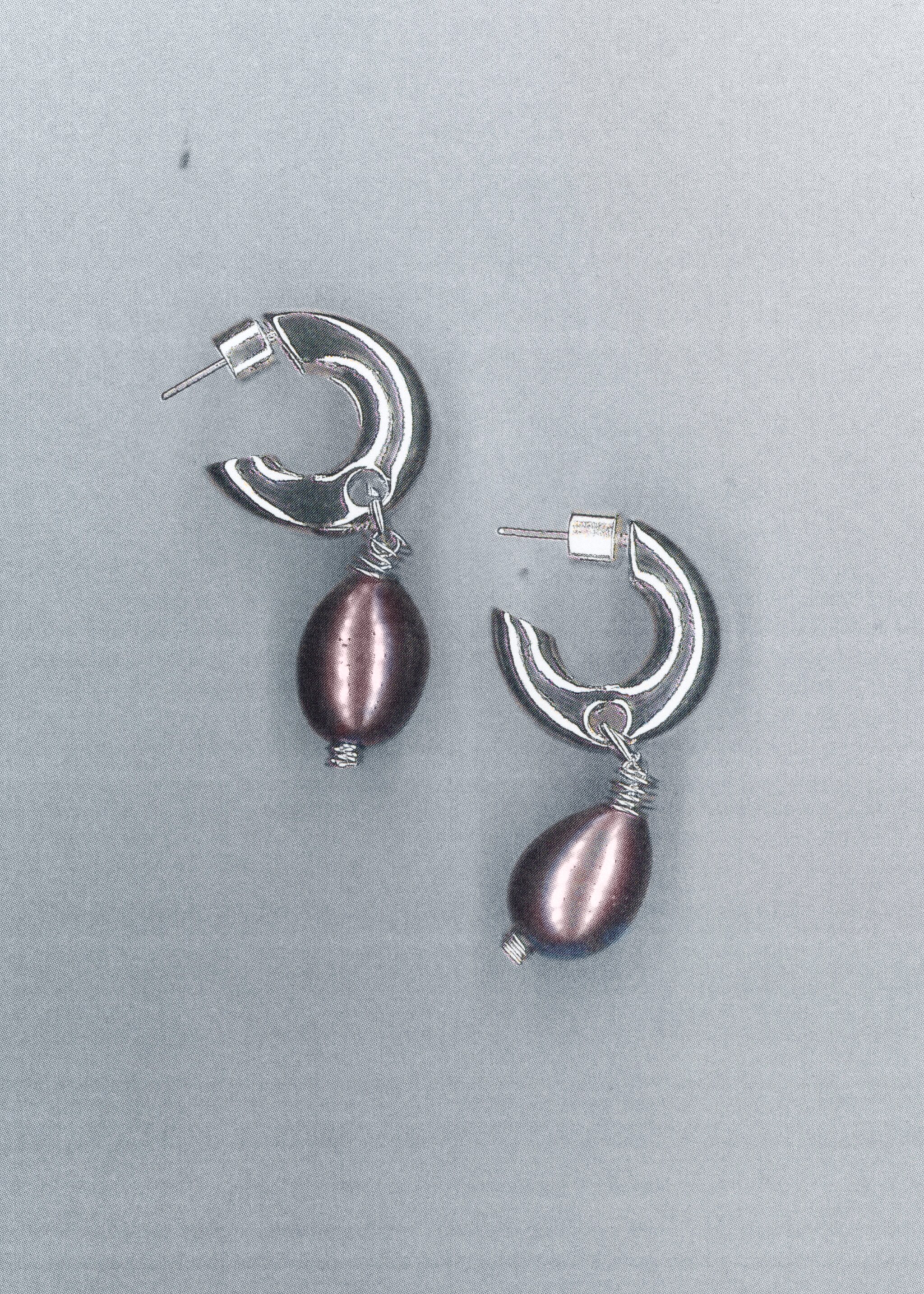 Natural pearl pendant earrings - Details of the article 8