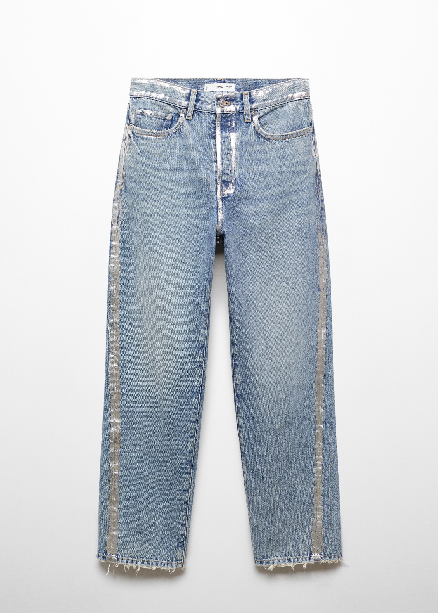 Straight-fit jeans with foil details - Article without model