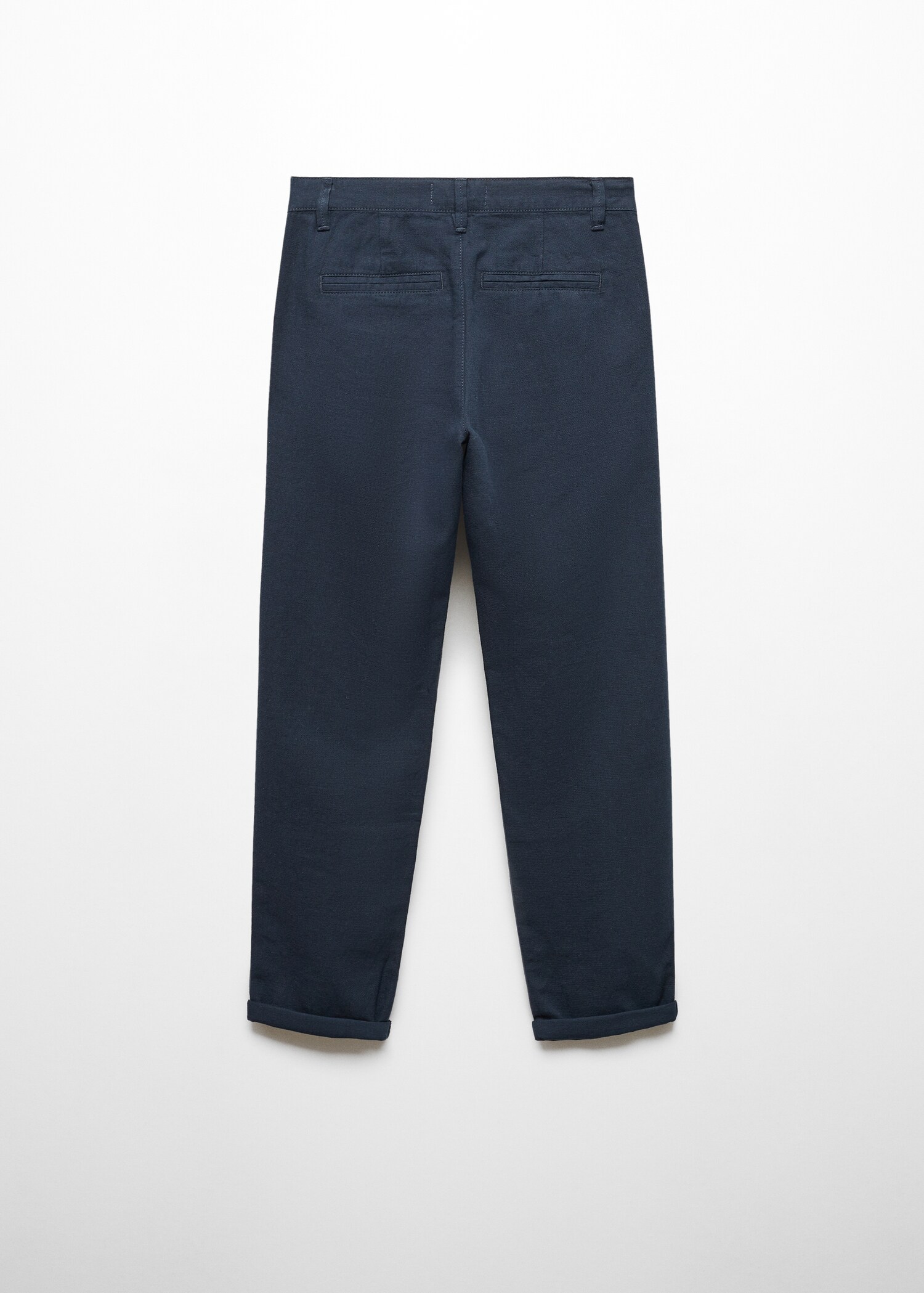 Linen chino trousers - Reverse of the article