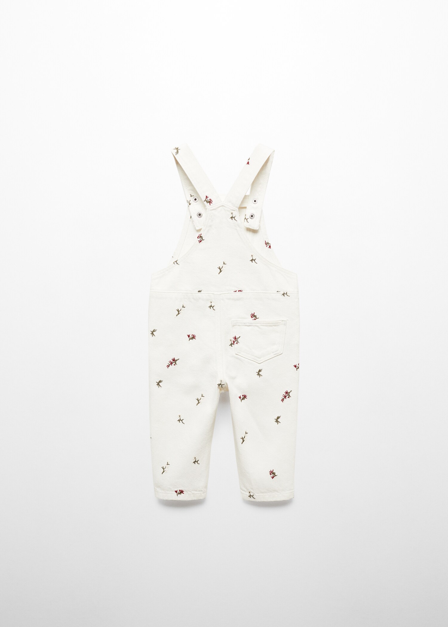 Embroidered denim dungarees - Reverse of the article