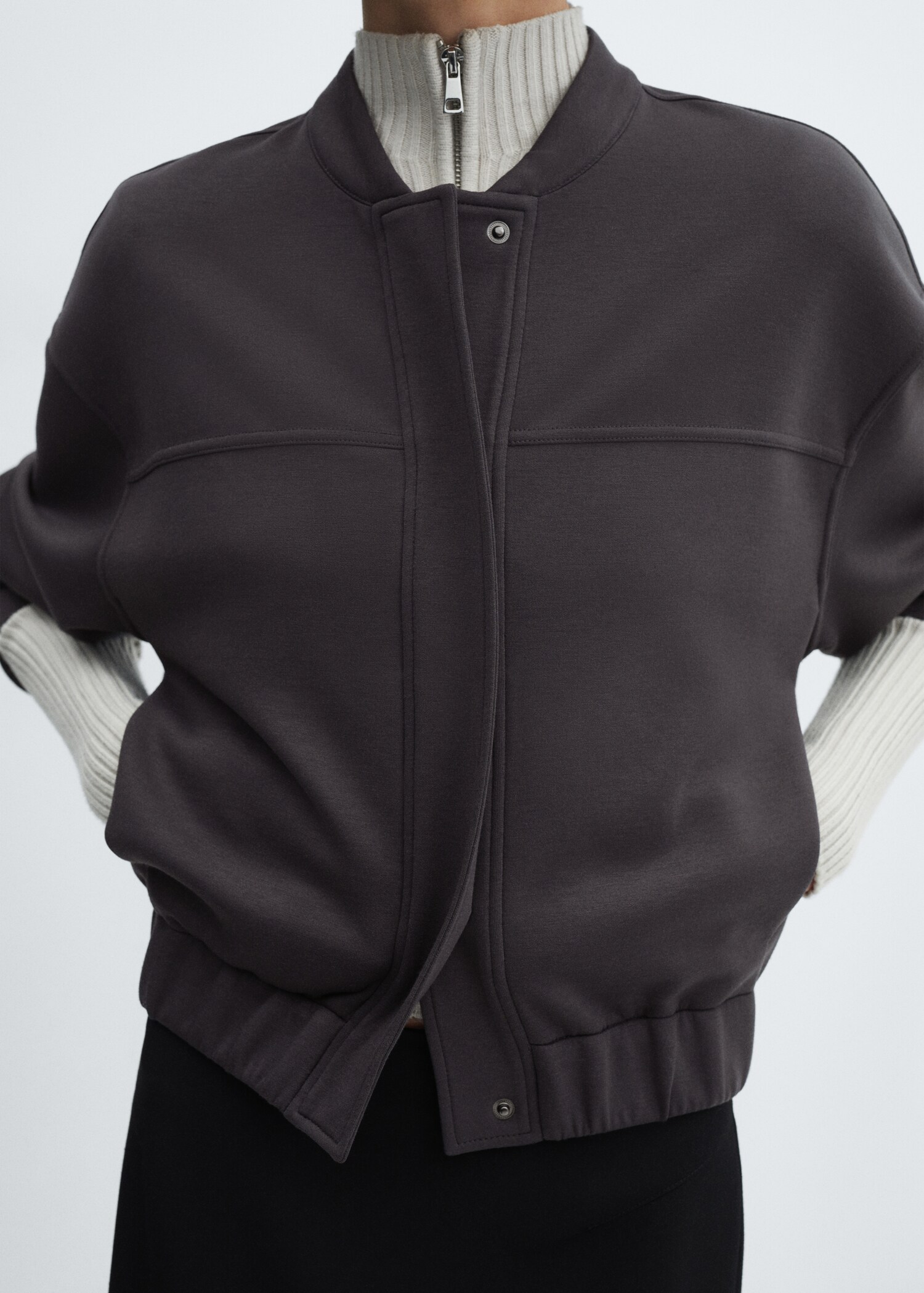 Veste bomber coutures décoratives - Détail de l'article 6