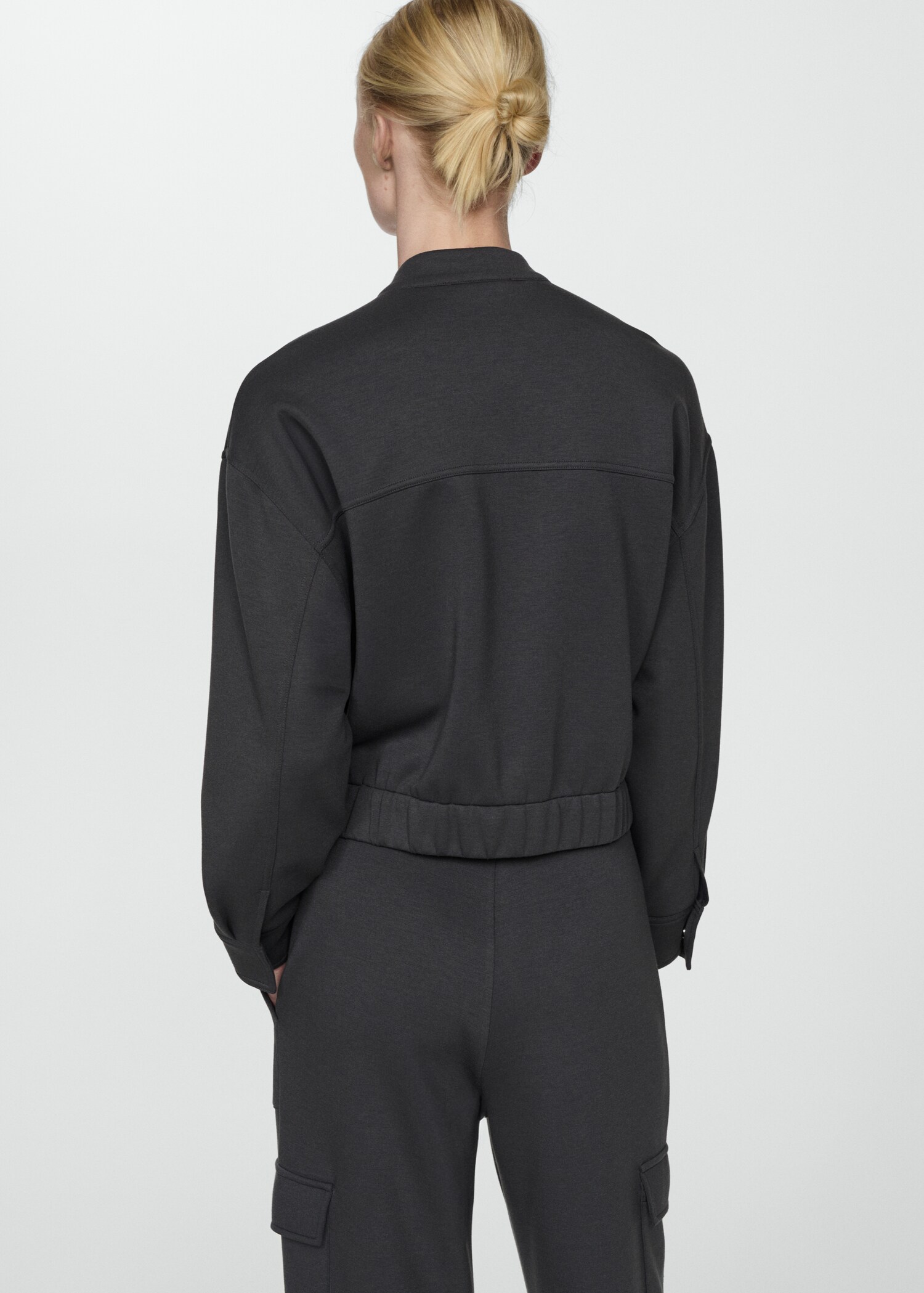 Veste bomber coutures décoratives - Verso de l’article