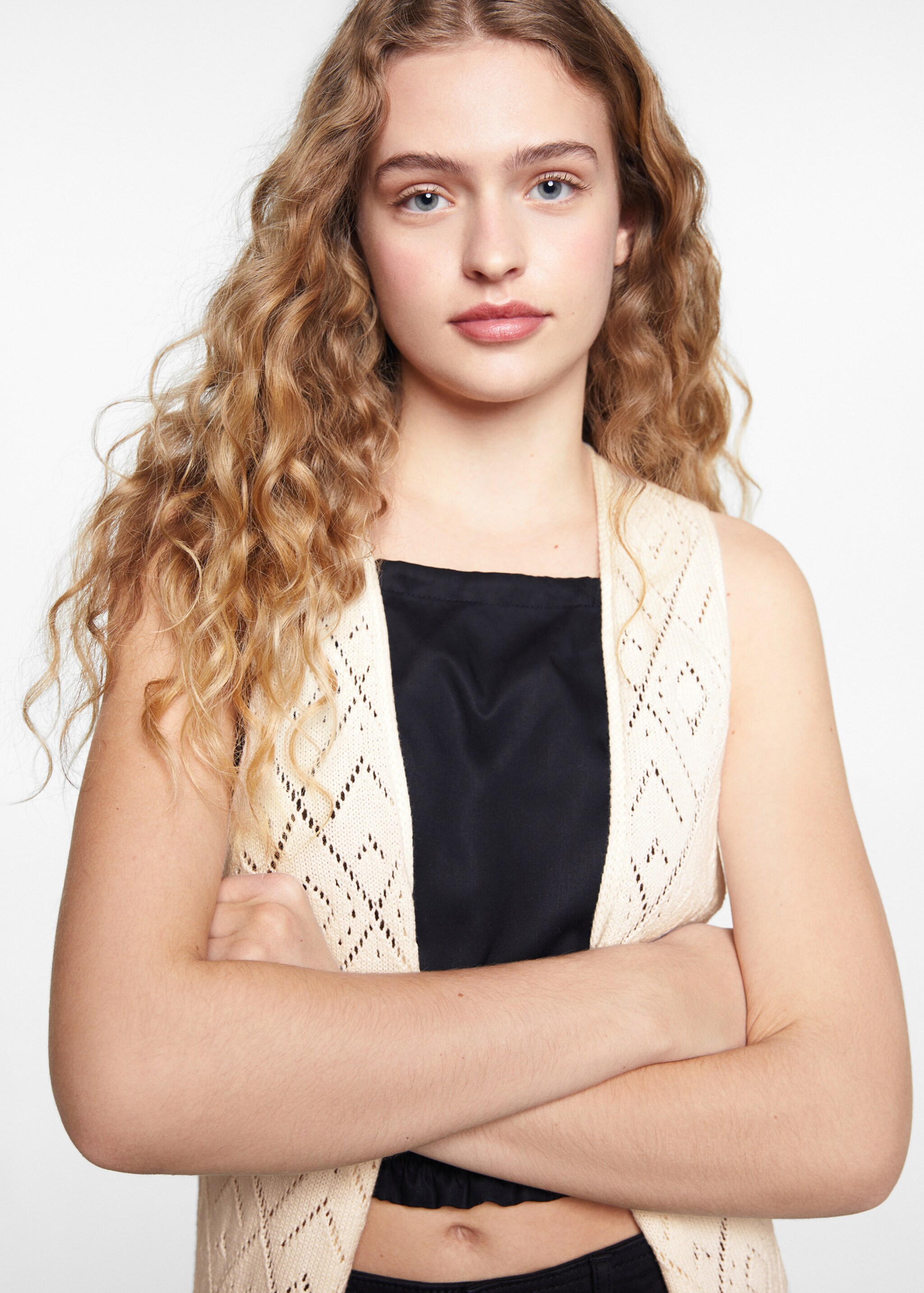 Gilet cotone ricamo - Dettaglio dell'articolo 1