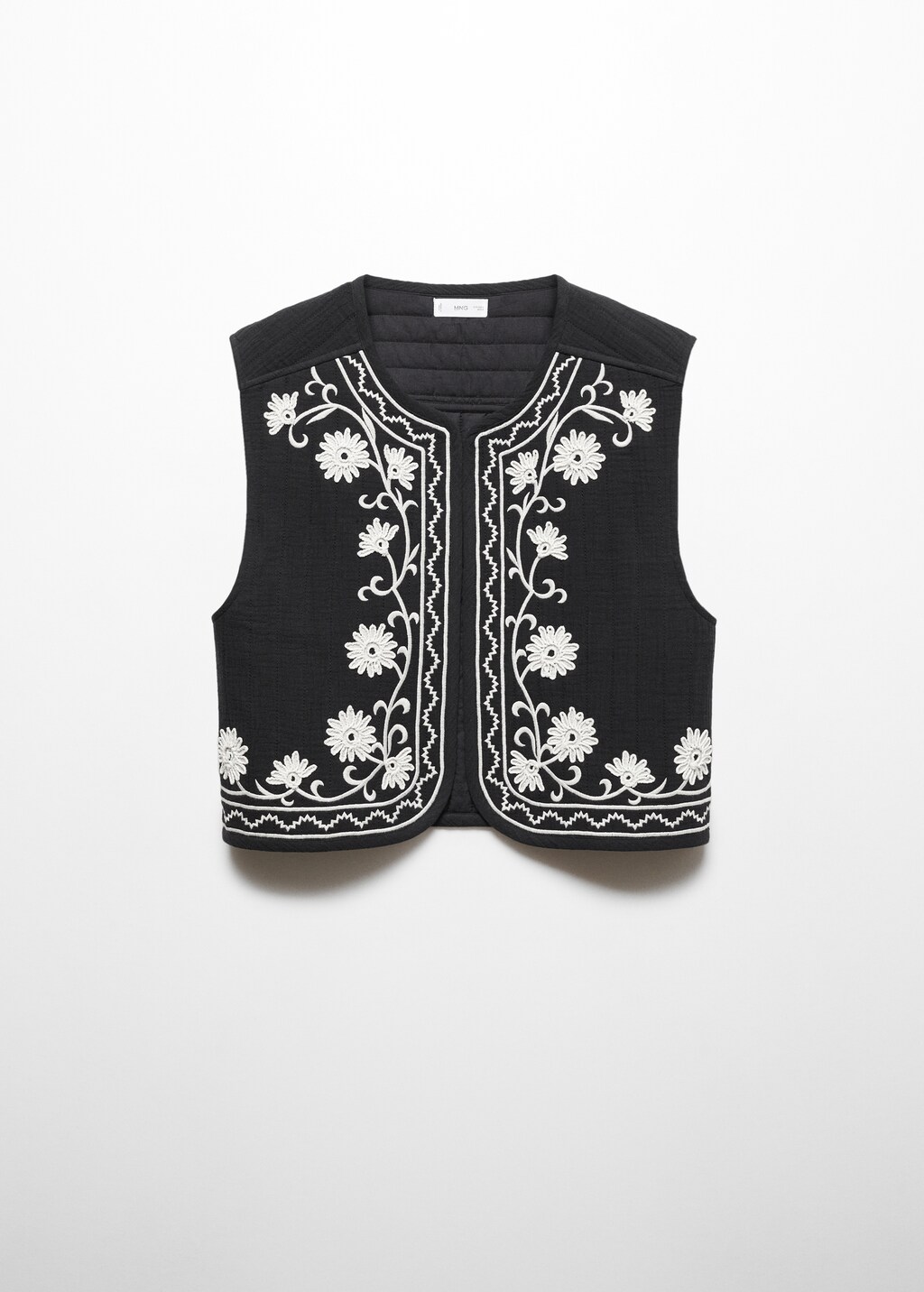 Embroidered cotton gilet - Teen Girl | MANGO OUTLET USA