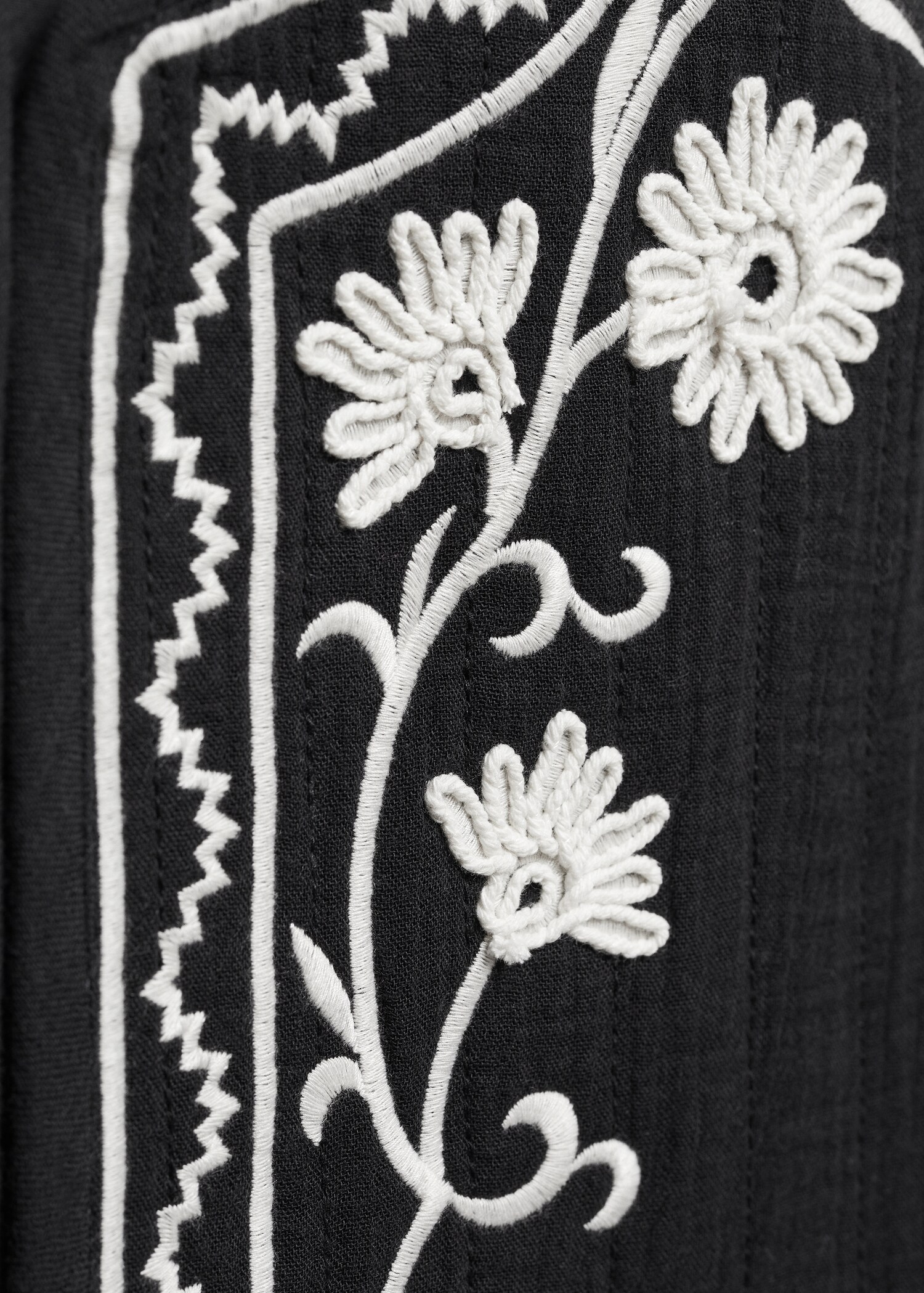 Embroidered cotton gilet - Details of the article 8