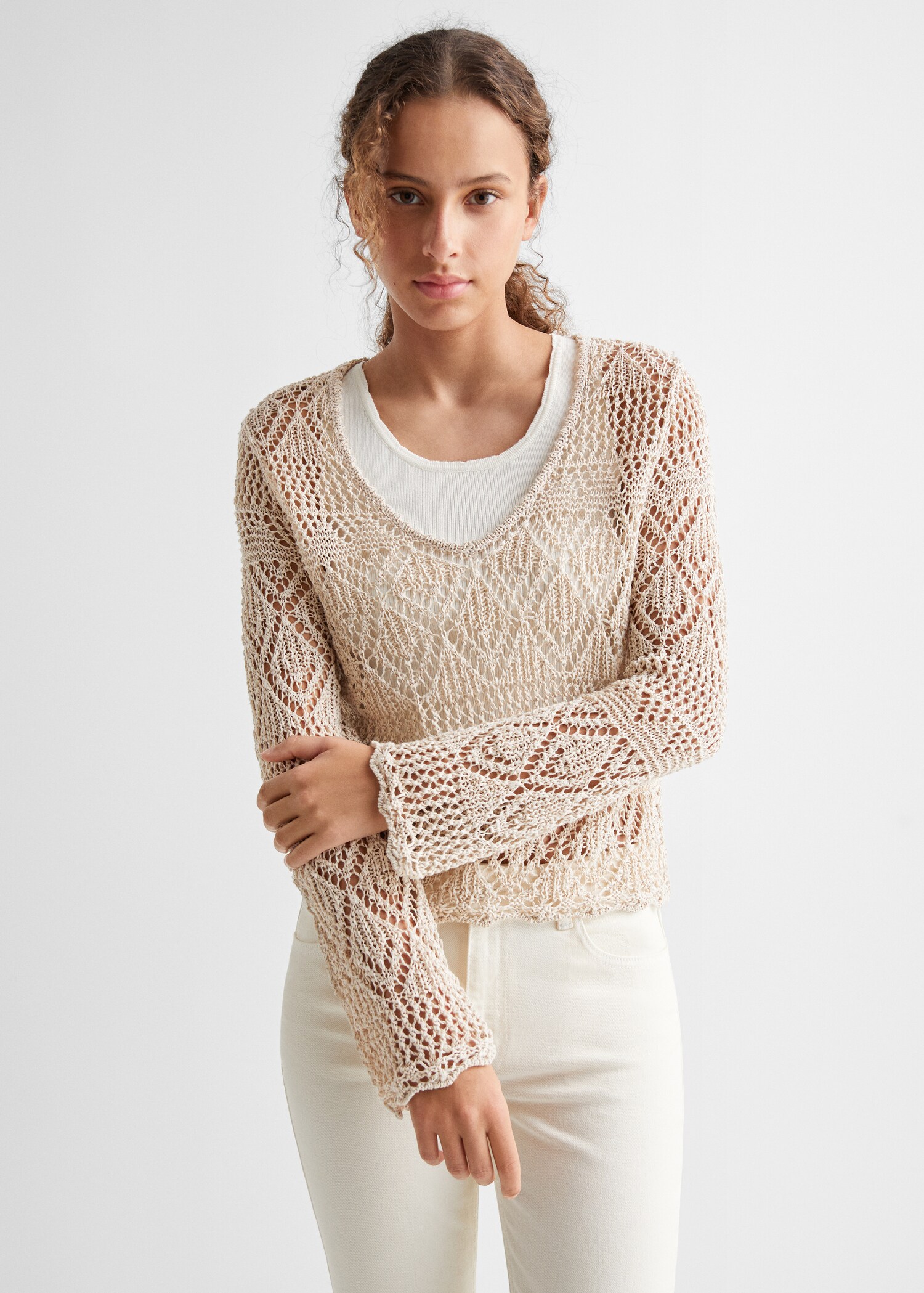 Openwork knit sweater - Medium plane