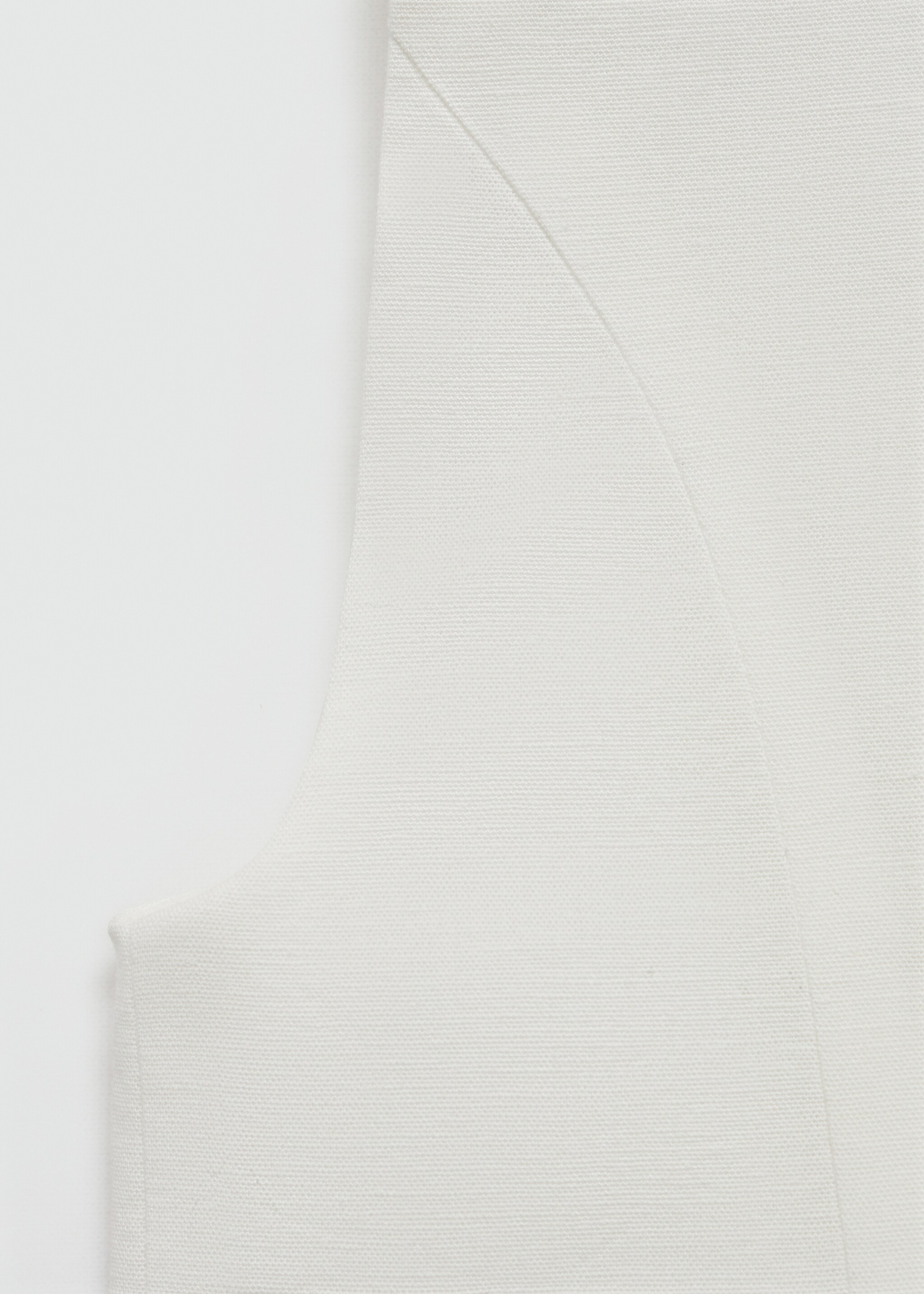 Chaleco lino botones - Detalle del artículo 0, Blanco roto. Ref: 67085155-00.